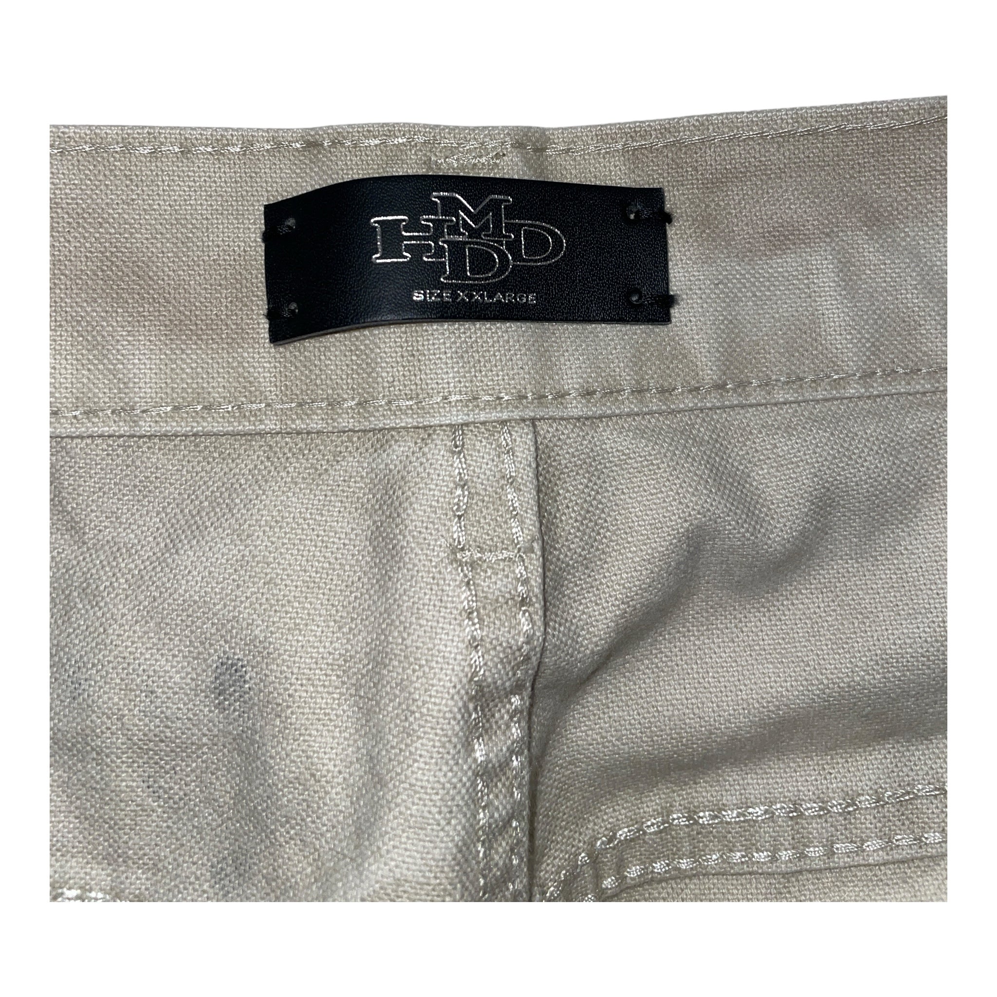 HMDD/Bootcut Pants/XL/Cotton/BEG/Graphic/painted view 3