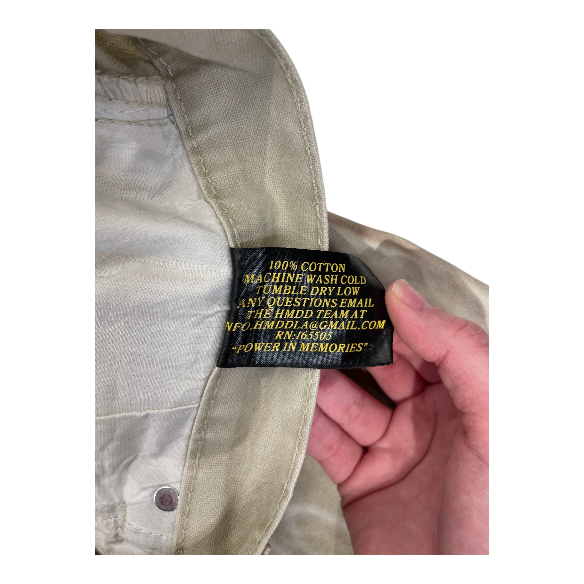 HMDD/Bootcut Pants/XL/Cotton/BEG/Graphic/painted view 4