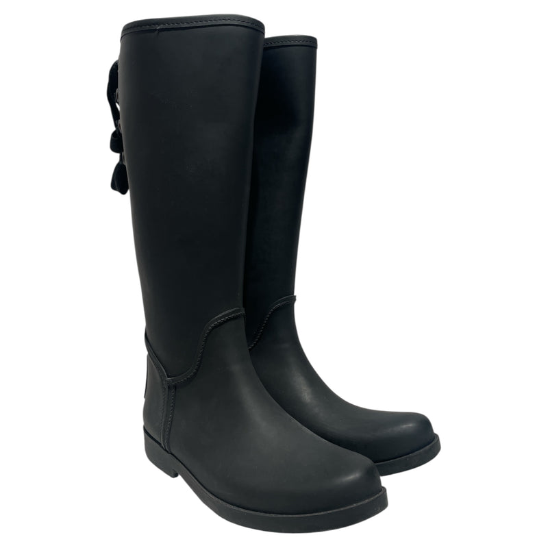 COACH/Boots/US 10/BLK/rubber backlace boots