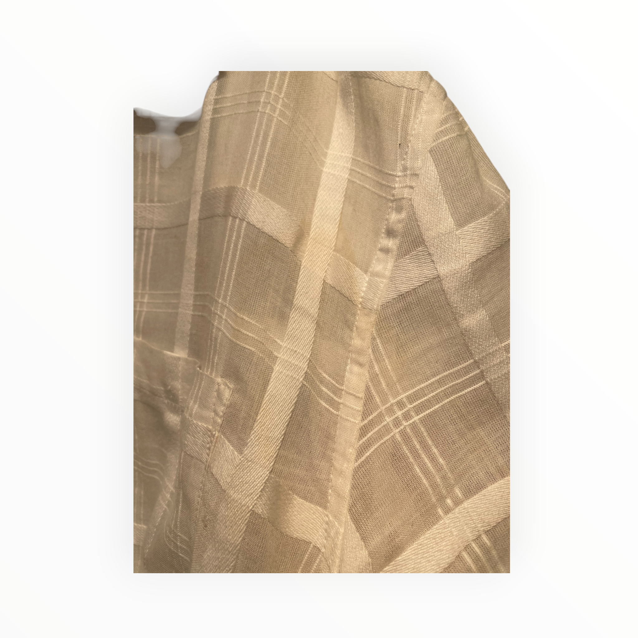 BODE/SS Shirt/XL/Cotton/WHT/SHEER SQUARE SHIRT view 5