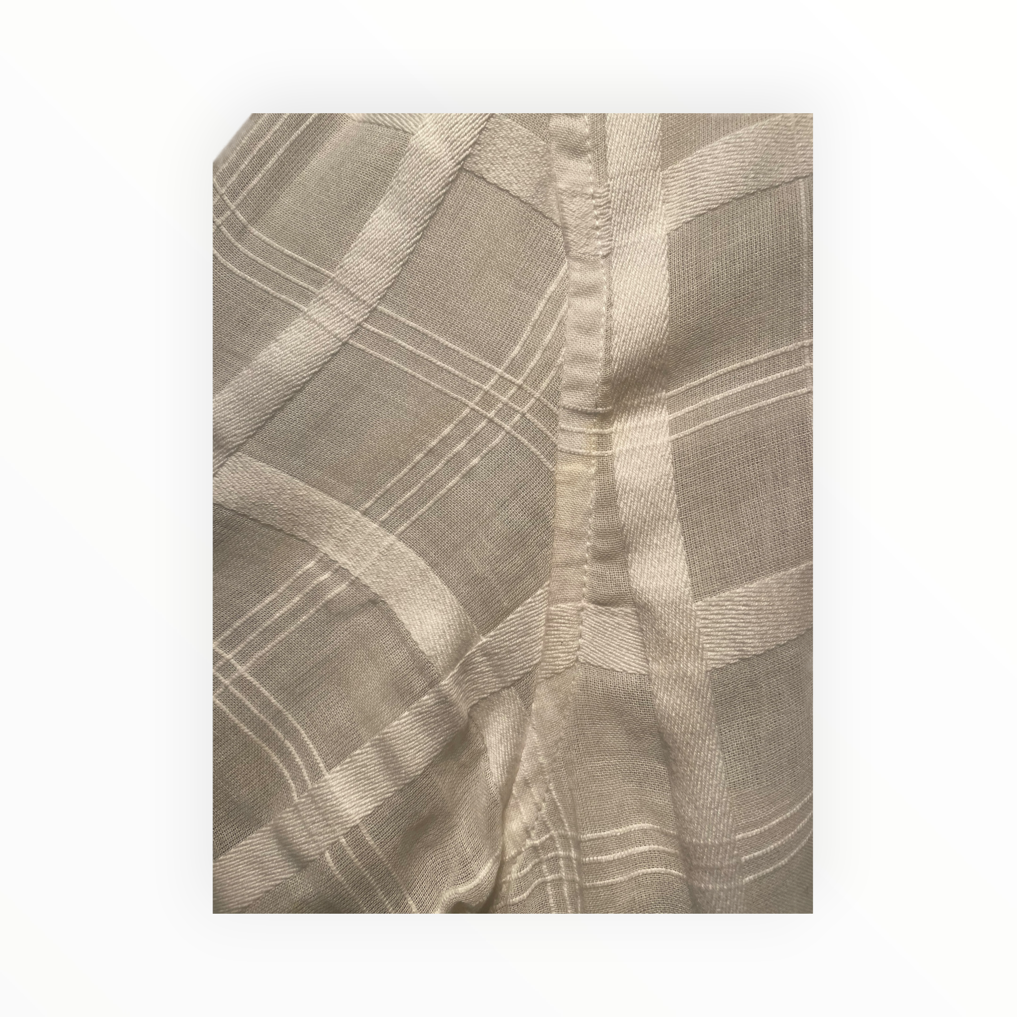 BODE/SS Shirt/XL/Cotton/WHT/SHEER SQUARE SHIRT view 6