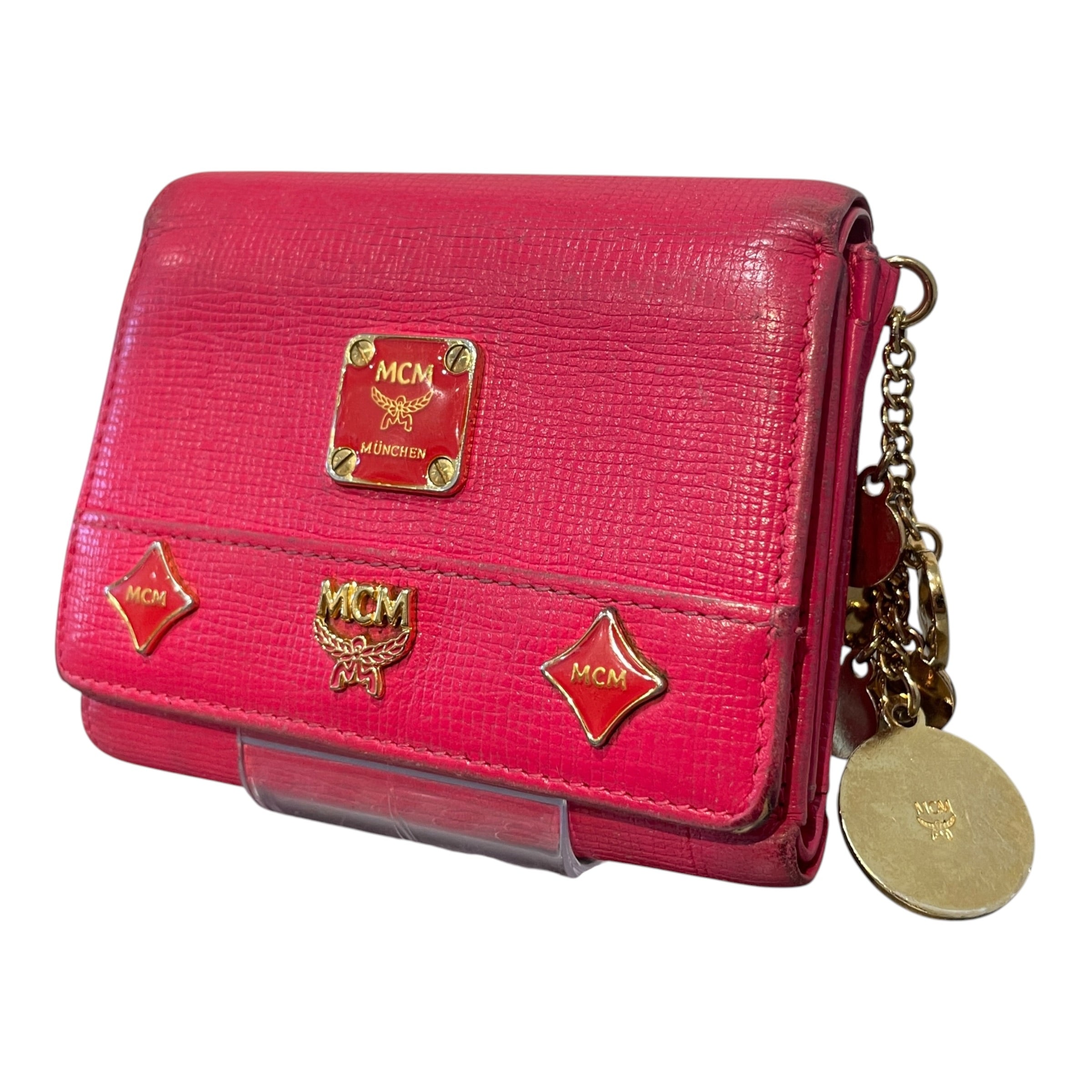 MCM/Wallet/Leather/PNK/L's/Studded Charm Wallet view 1