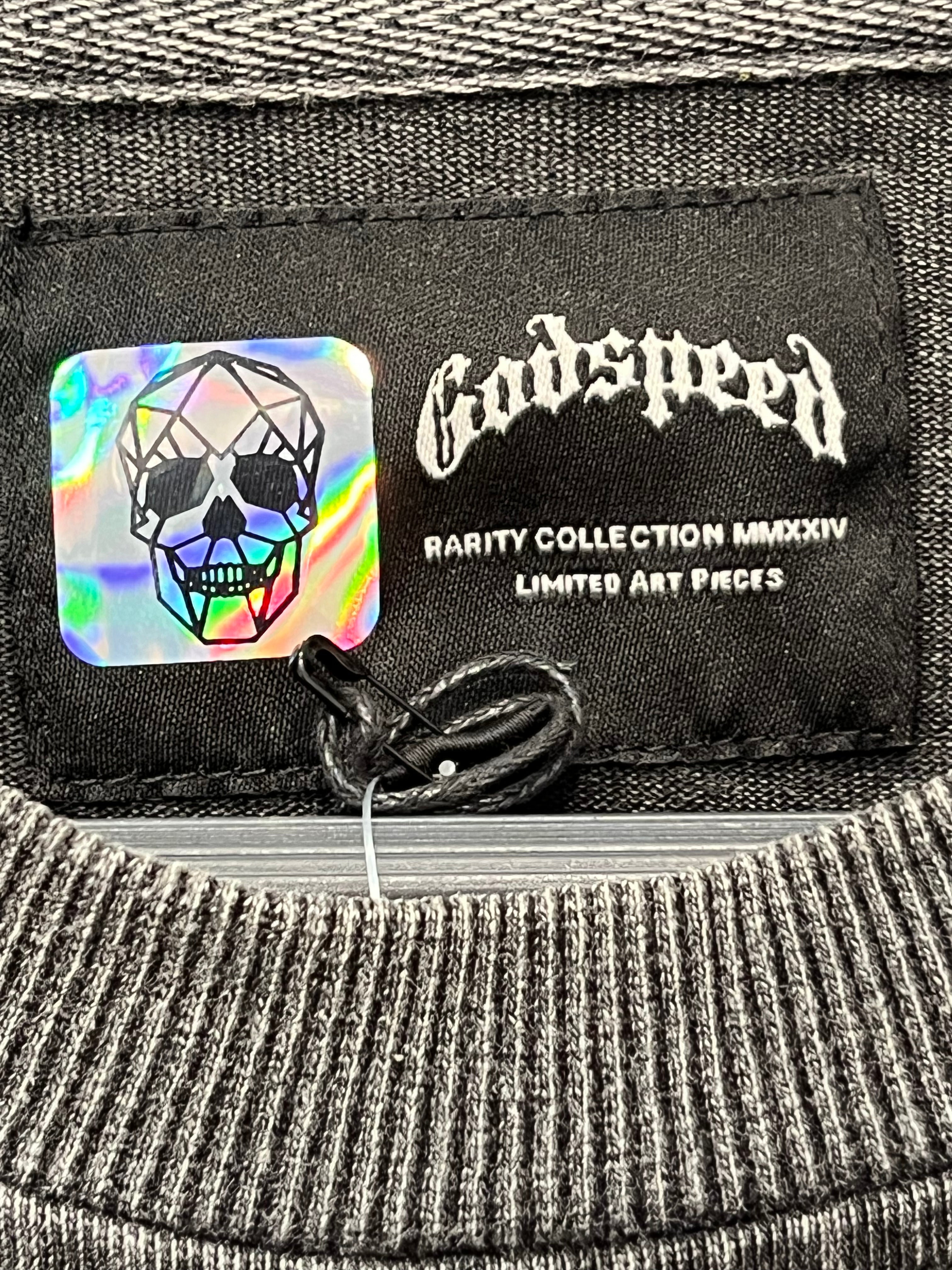 GODSPEED NEW YORK/LS T-Shirt/L/Cotton/GRY/High Neck/All Over Print/airstrike view 3