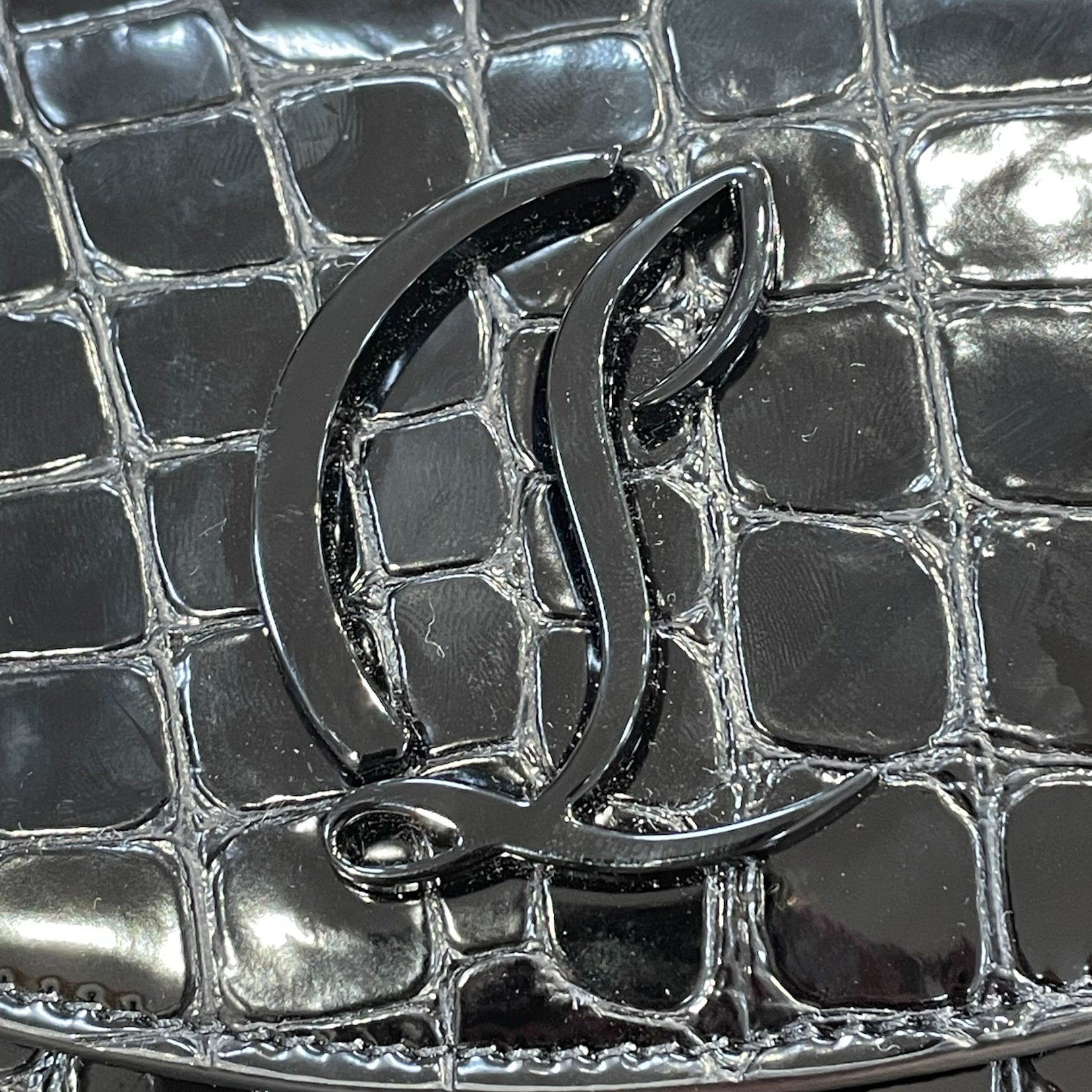 Christian Louboutin/Clutch Bag/Animal Pattern/Leather/BLK/ view 5