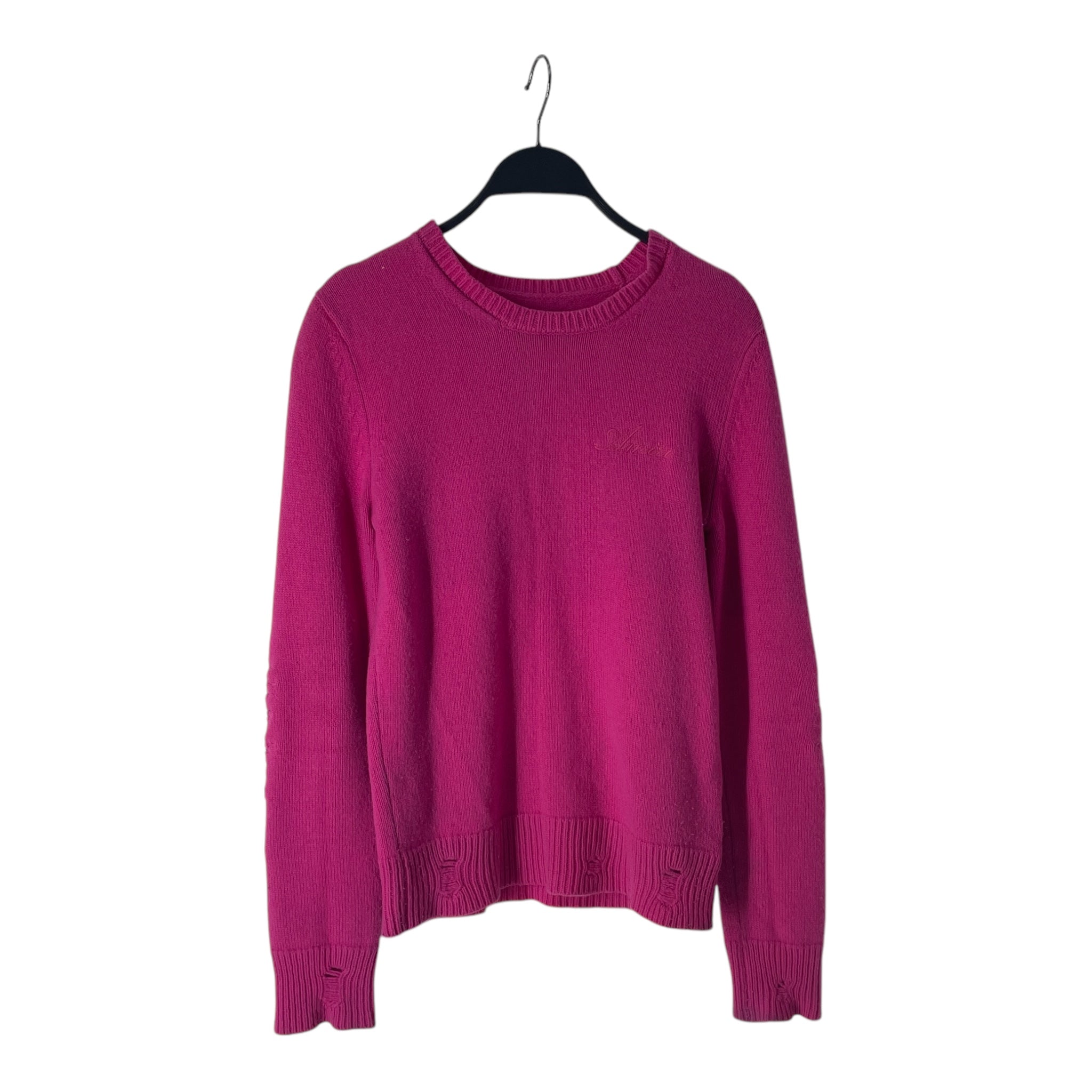 AMIRI/Sweater/XS/Cashmere/PNK/DESTROYED HOT PINK view 1