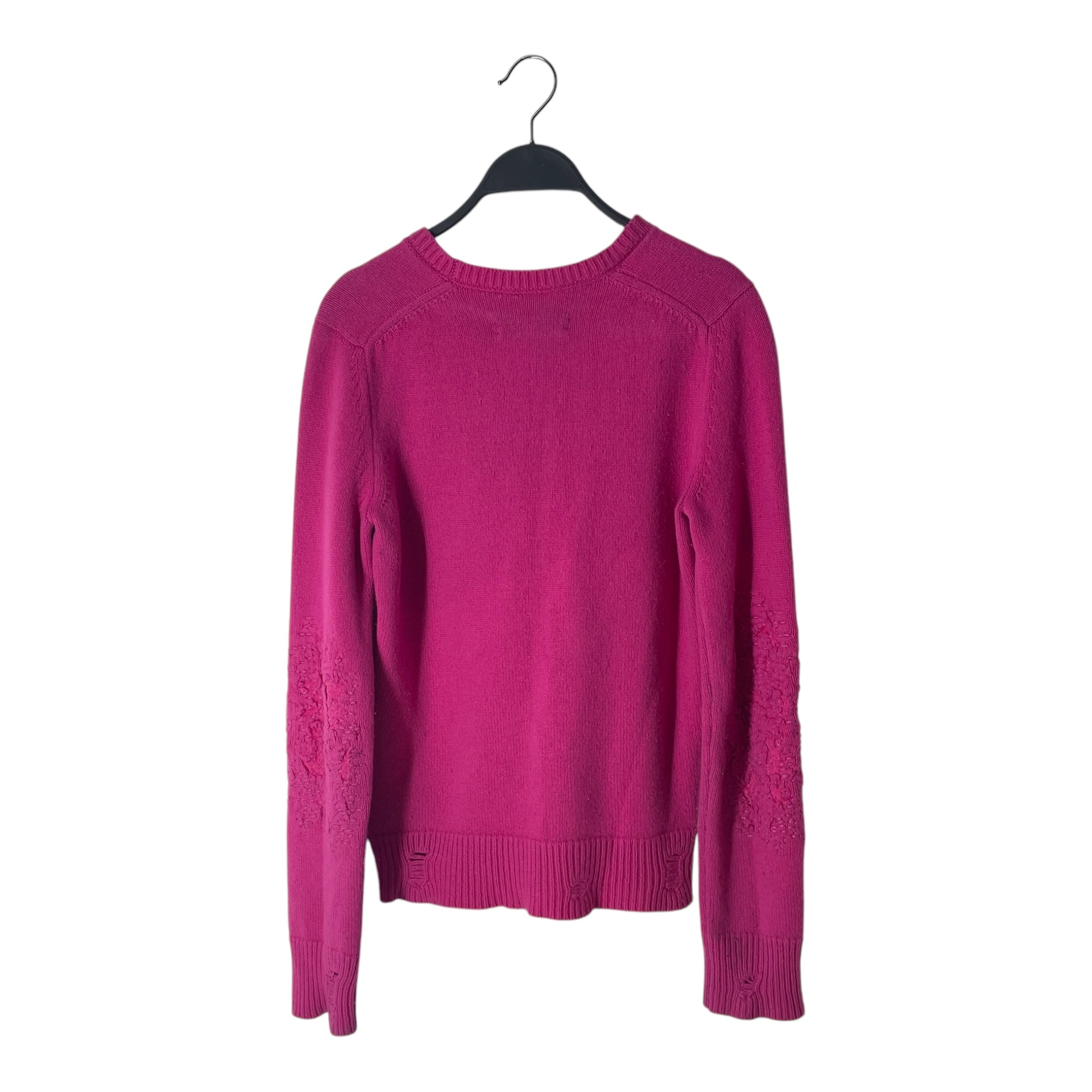 AMIRI/Sweater/XS/Cashmere/PNK/DESTROYED HOT PINK view 2