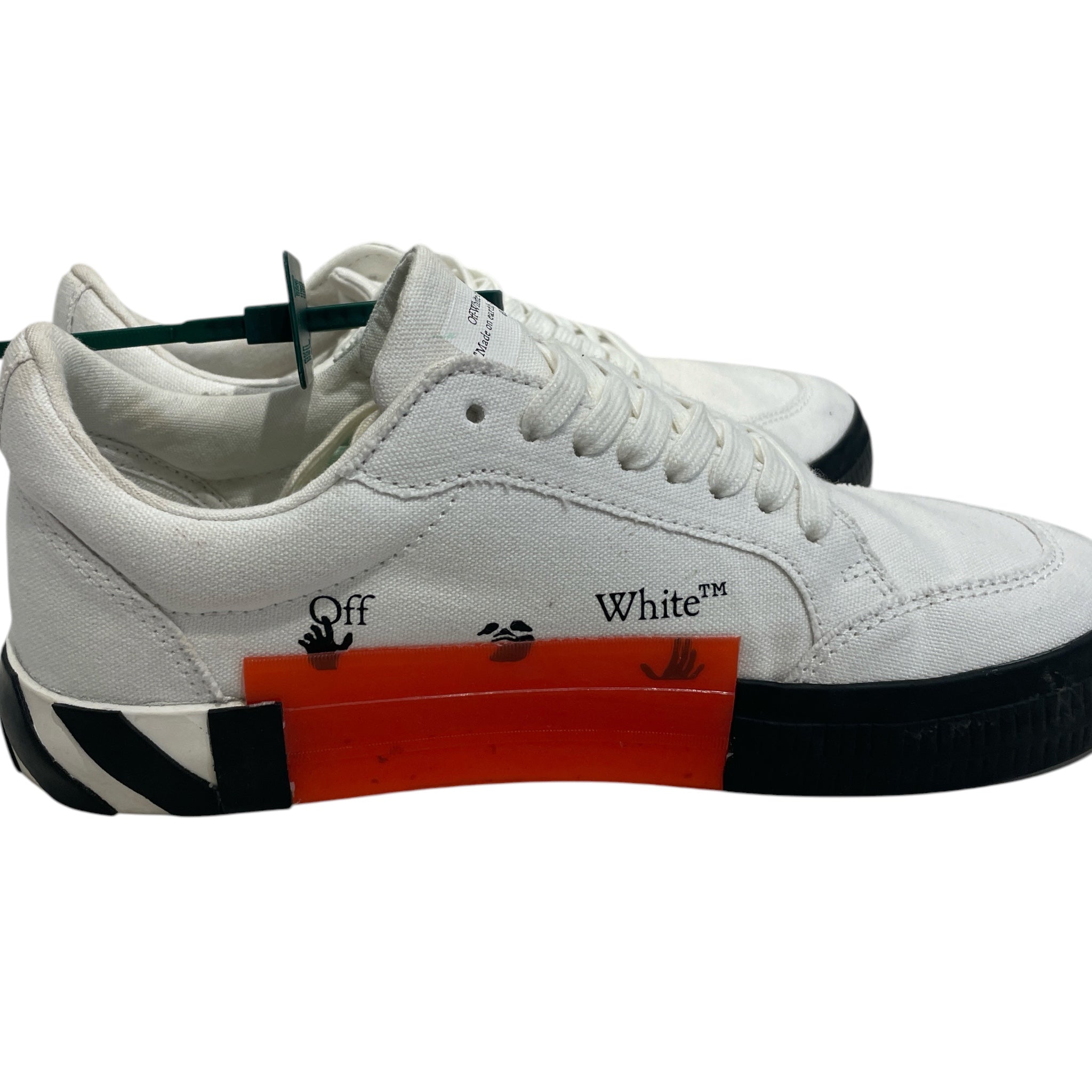 OFF-WHITE/Low-Sneakers/EU 41/Cotton/WHT/VULCANIZED LOW CANVAS view 3