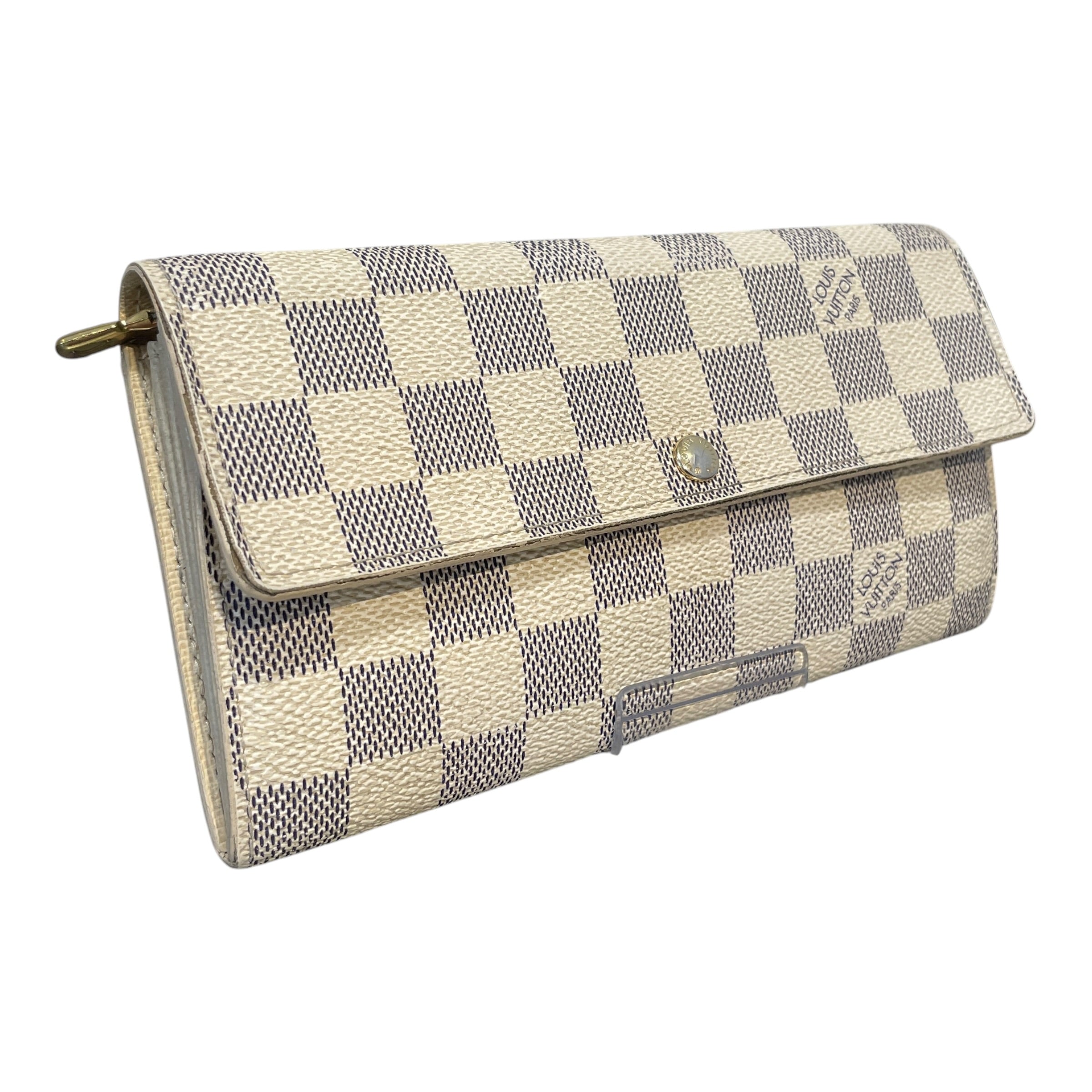 LOUIS VUITTON/Long Wallet/Monogram/Leather/WHT/L's/Damier Azur Long Wallet view 1