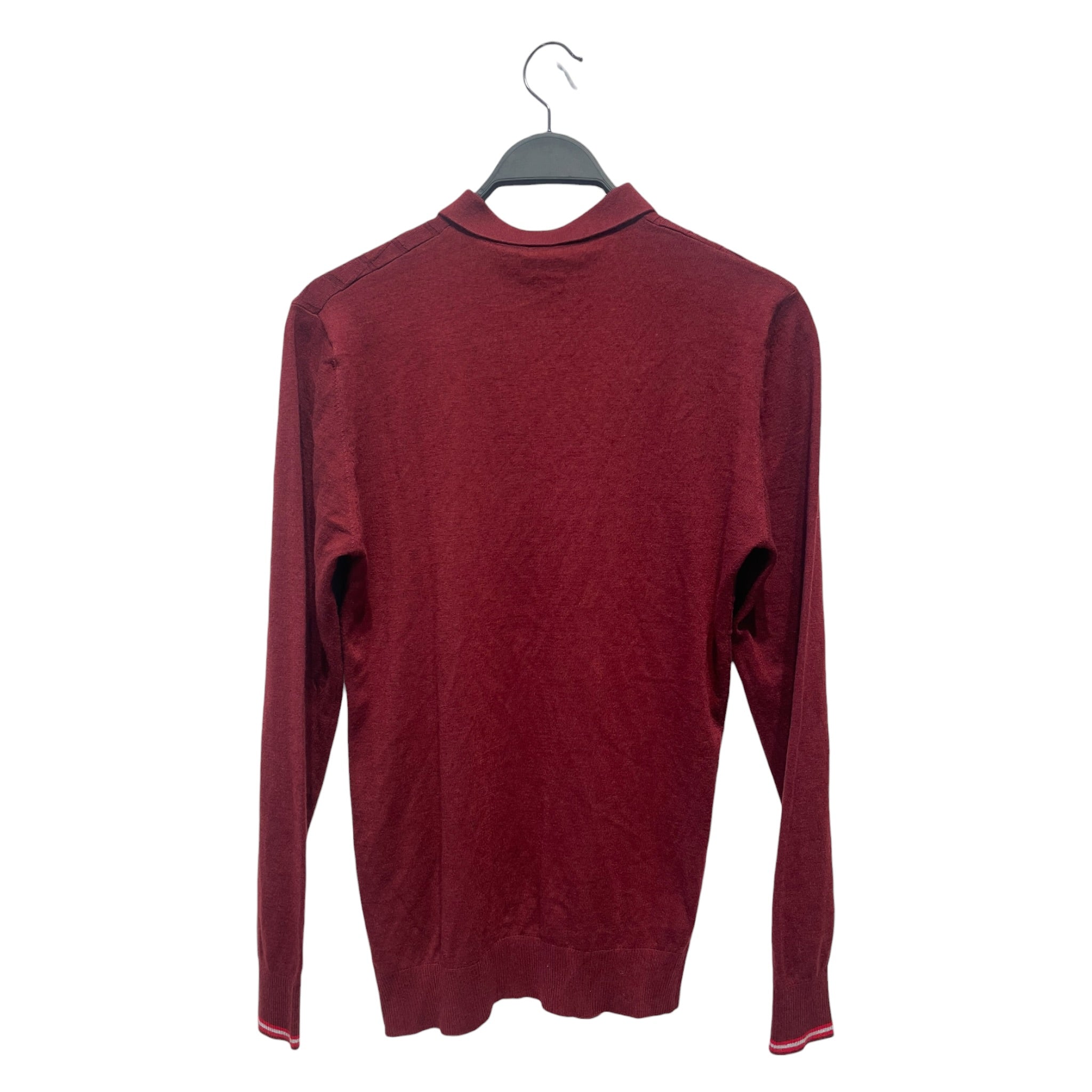 Kiton/Polo Shirt/52/Wool/RED/SQUARE JAQUARD DETAIL view 2