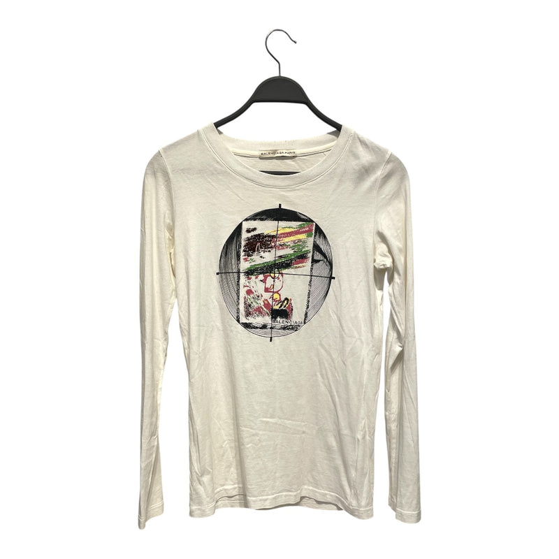 BALENCIAGA/LS T-Shirt/L/Cotton/WHT/crosshair
