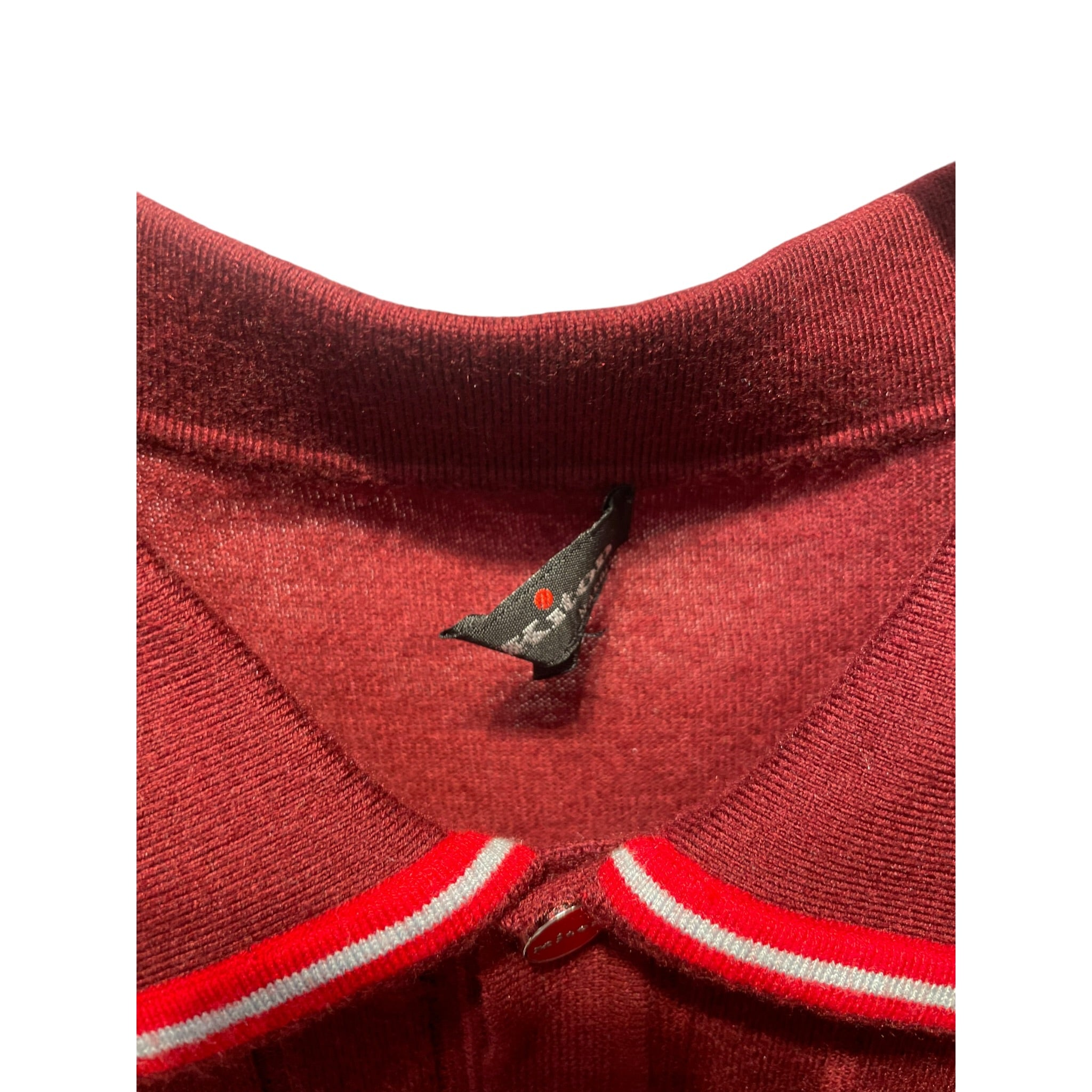 Kiton/Polo Shirt/52/Wool/RED/SQUARE JAQUARD DETAIL view 3