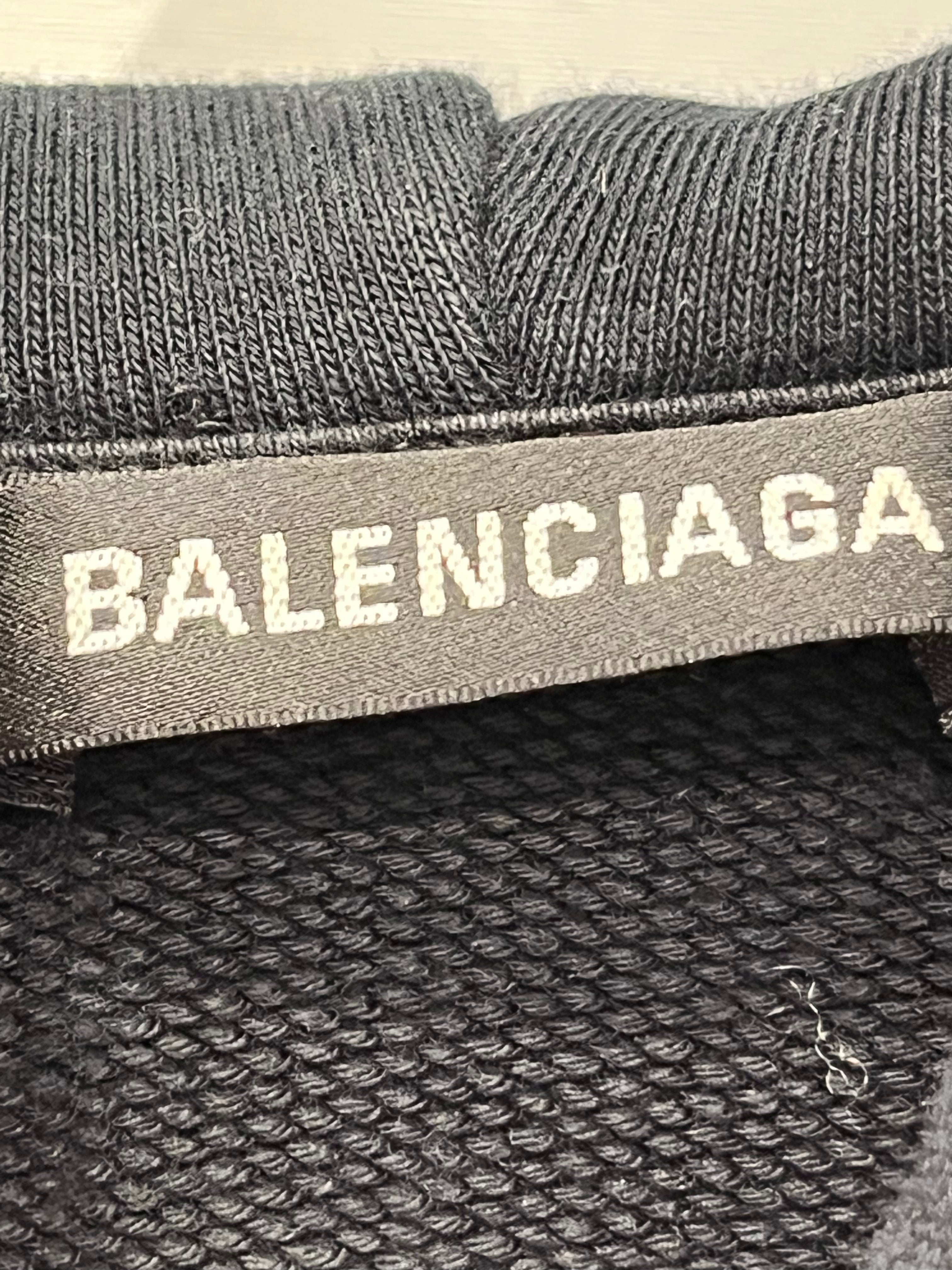 BALENCIAGA/Hoodie/M/Cotton/BLK/RAINBOW LOGO ON FRONT view 3