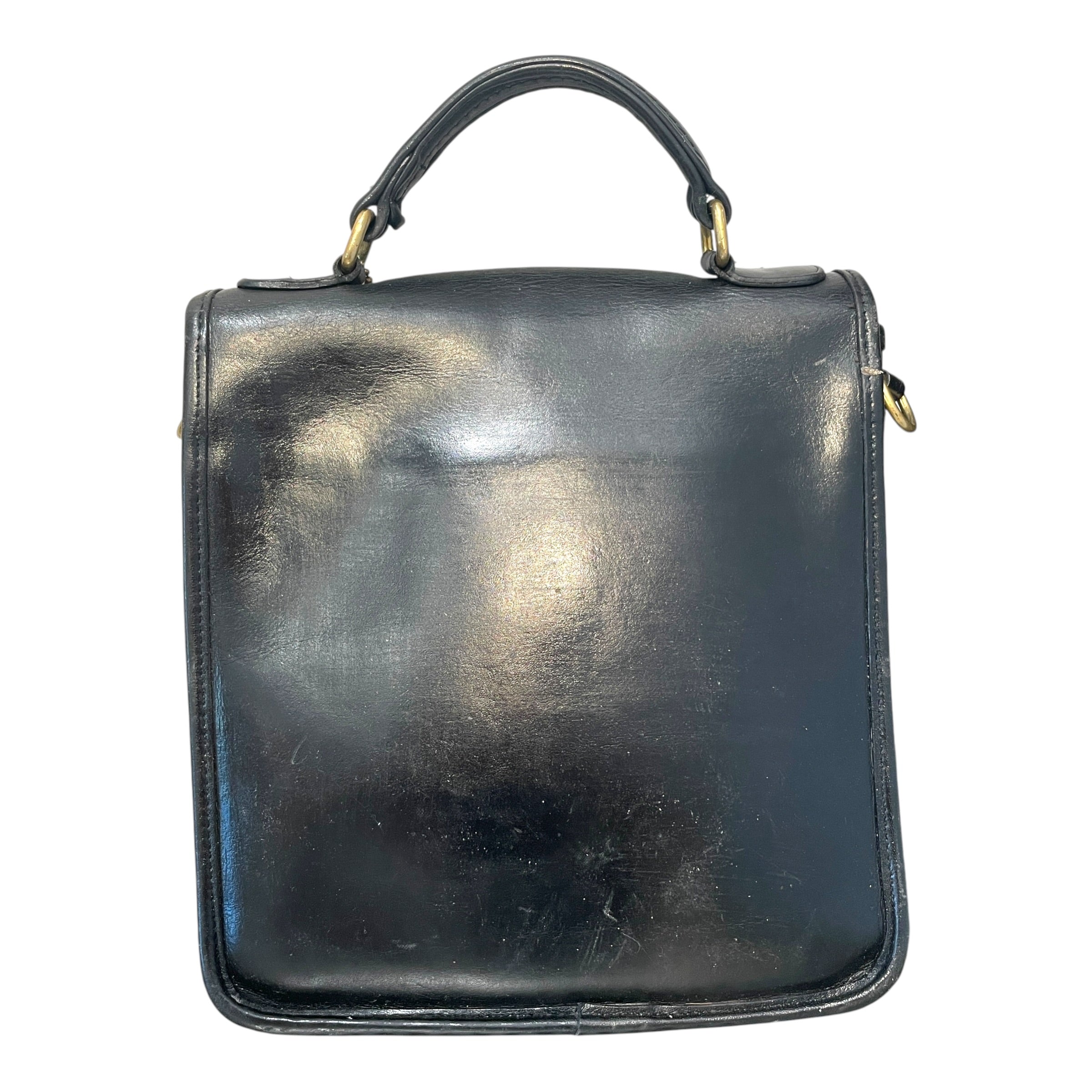 COACH/Hand Bag/Leather/BLK/Messenger Station Bag view 3