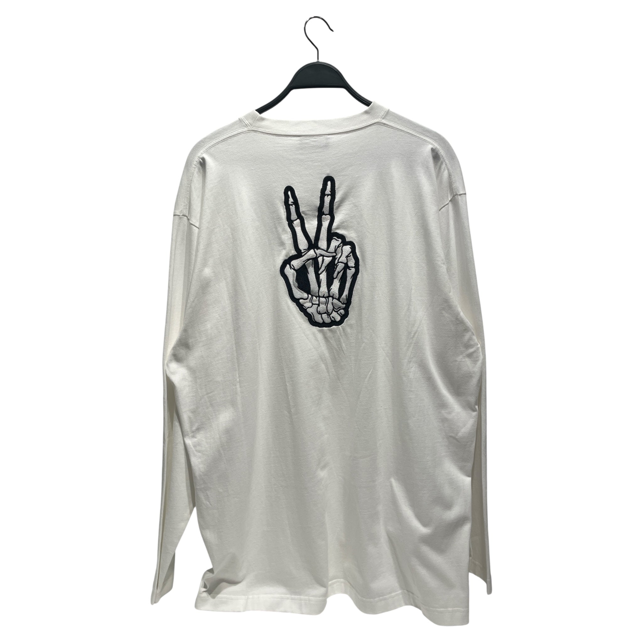 BALENCIAGA/LS T-Shirt/S/Cotton/WHT/Graphic/smile face drip view 2