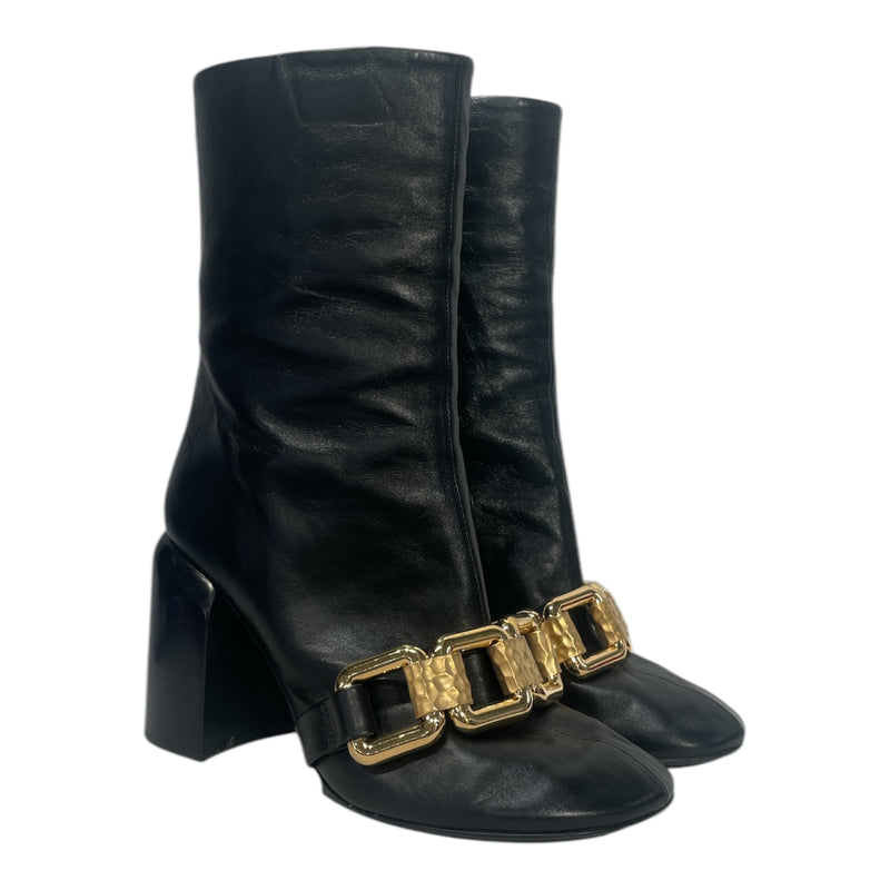 JIL SANDER/Ankle Boots/EU 38/Leather/BLK/Nikky Chain