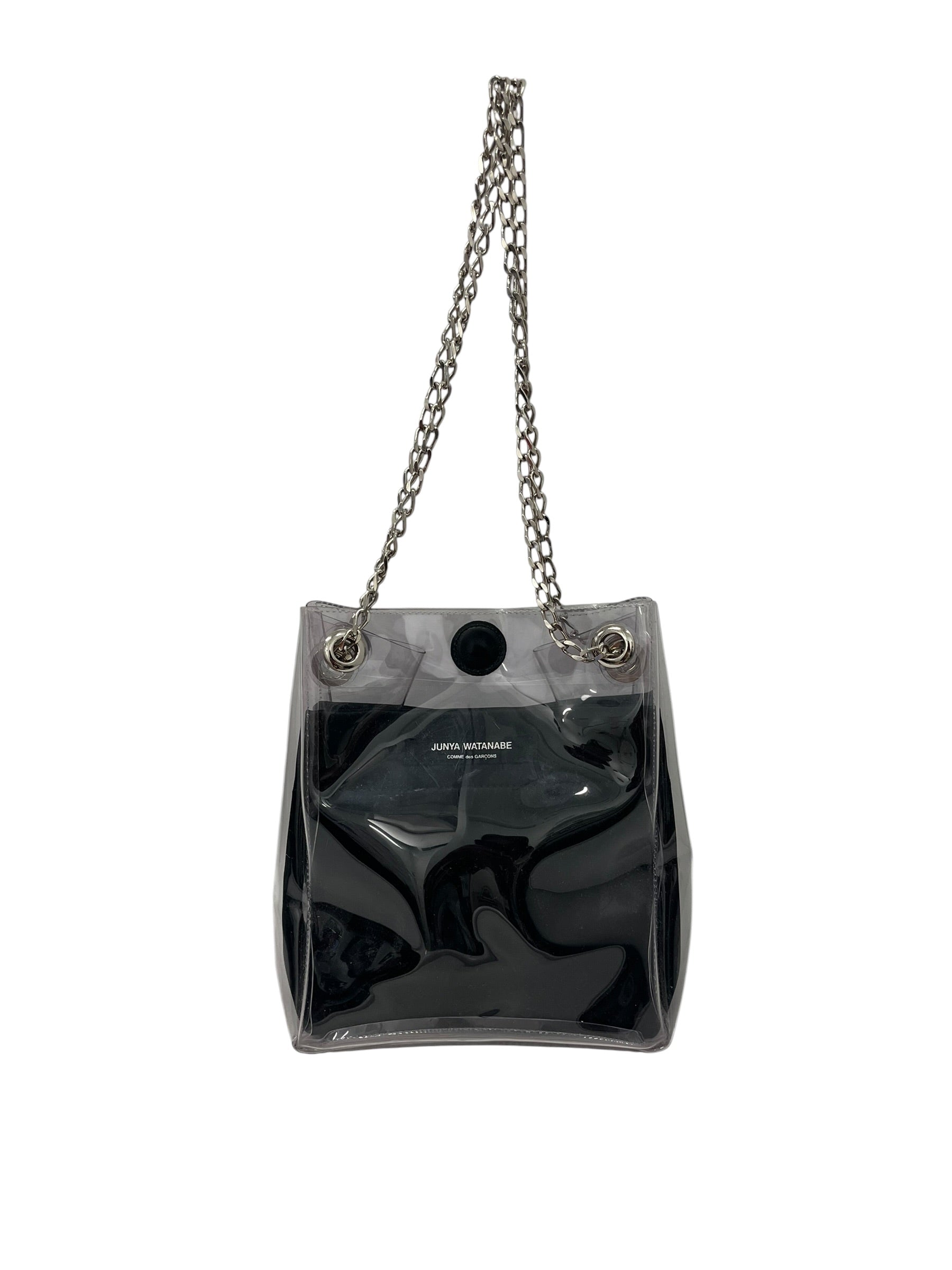 JUNYA WATANABE COMME des GARCONS/Hand Bag/BLK/PVC CHAIN STRAP POUCH view 1