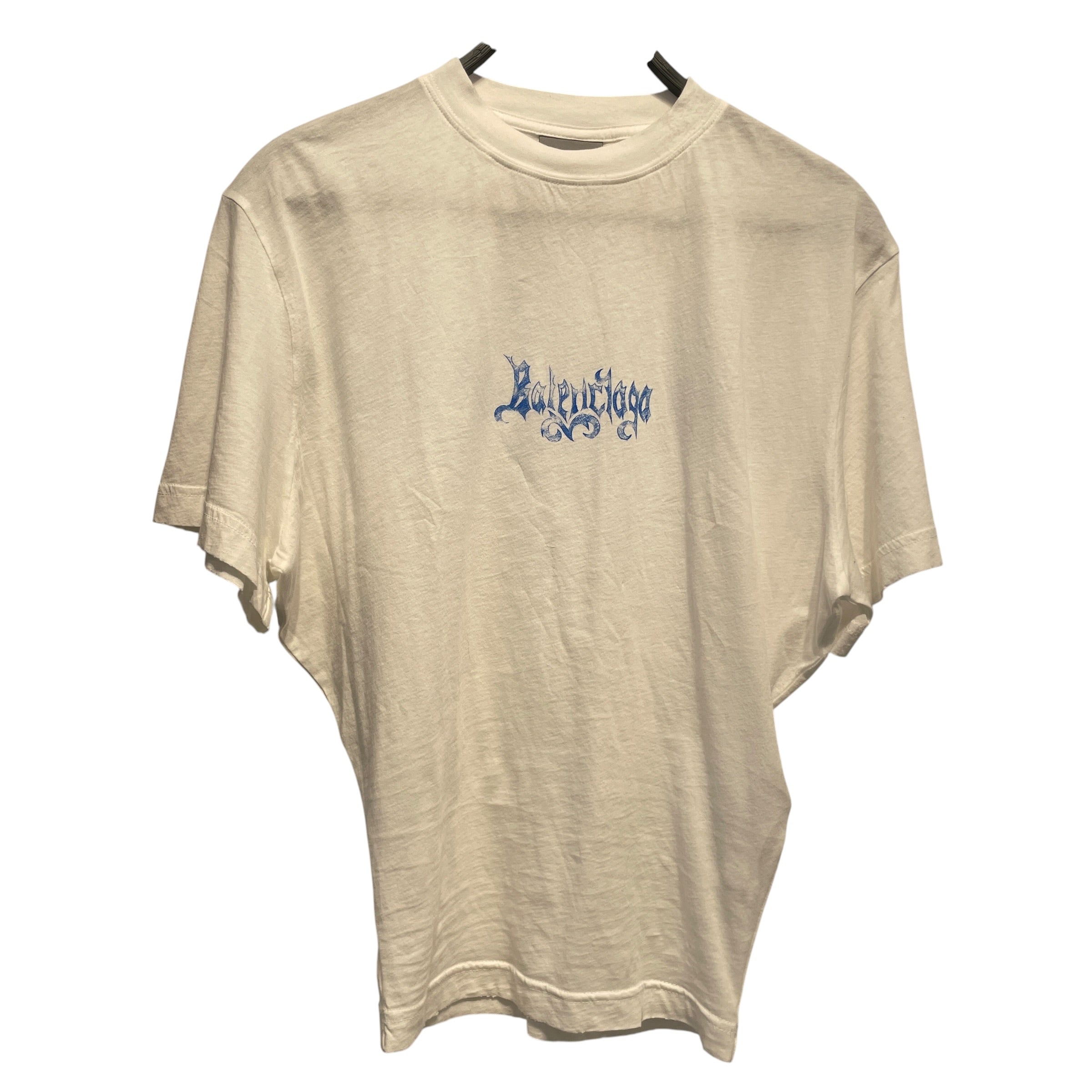 BALENCIAGA/T-Shirt/XS/Cotton/WHT/cursivelogo view 1