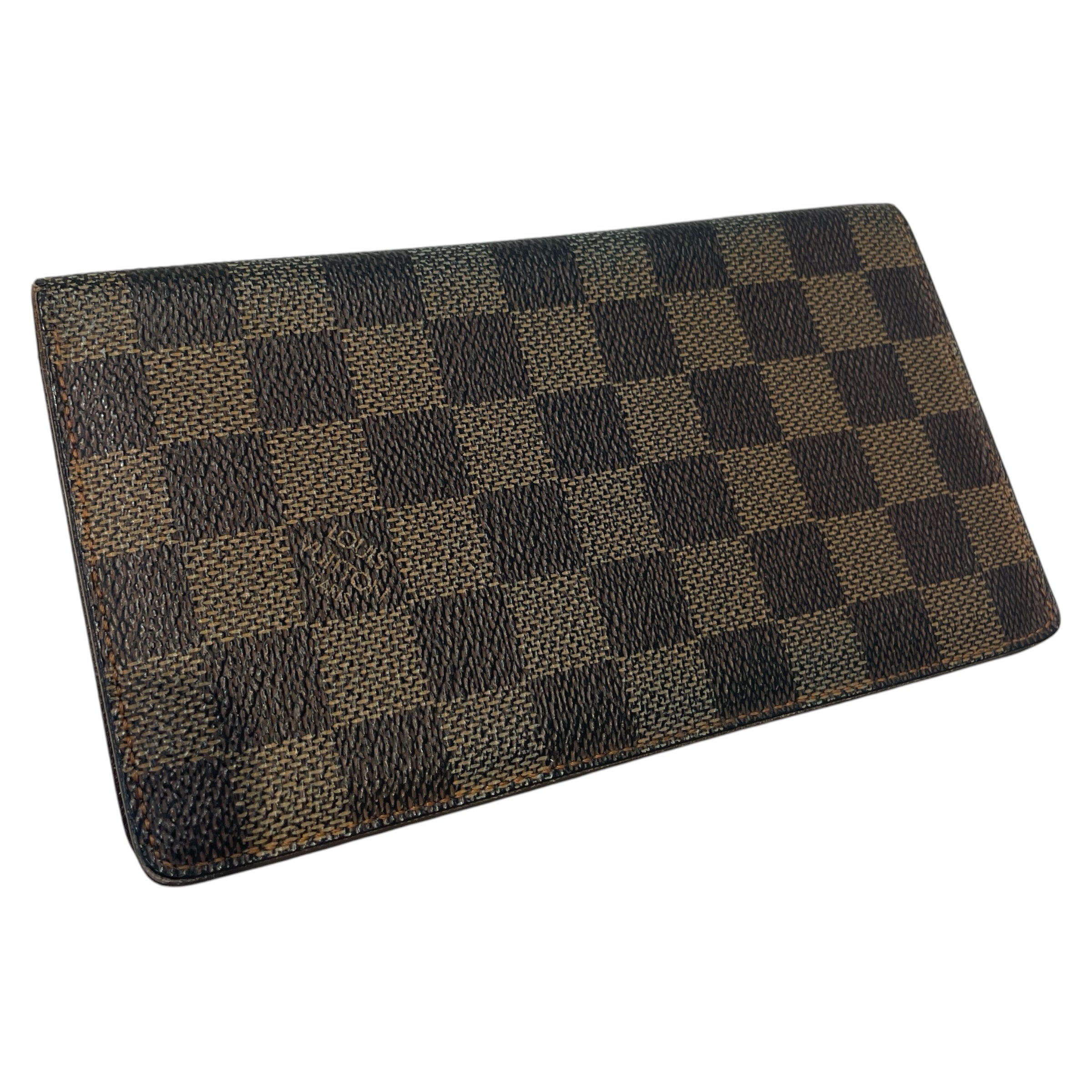 LOUIS VUITTON/Long Wallet/Monogram/Leather/BRW/Damier Ebene Brazza Wallt view 1