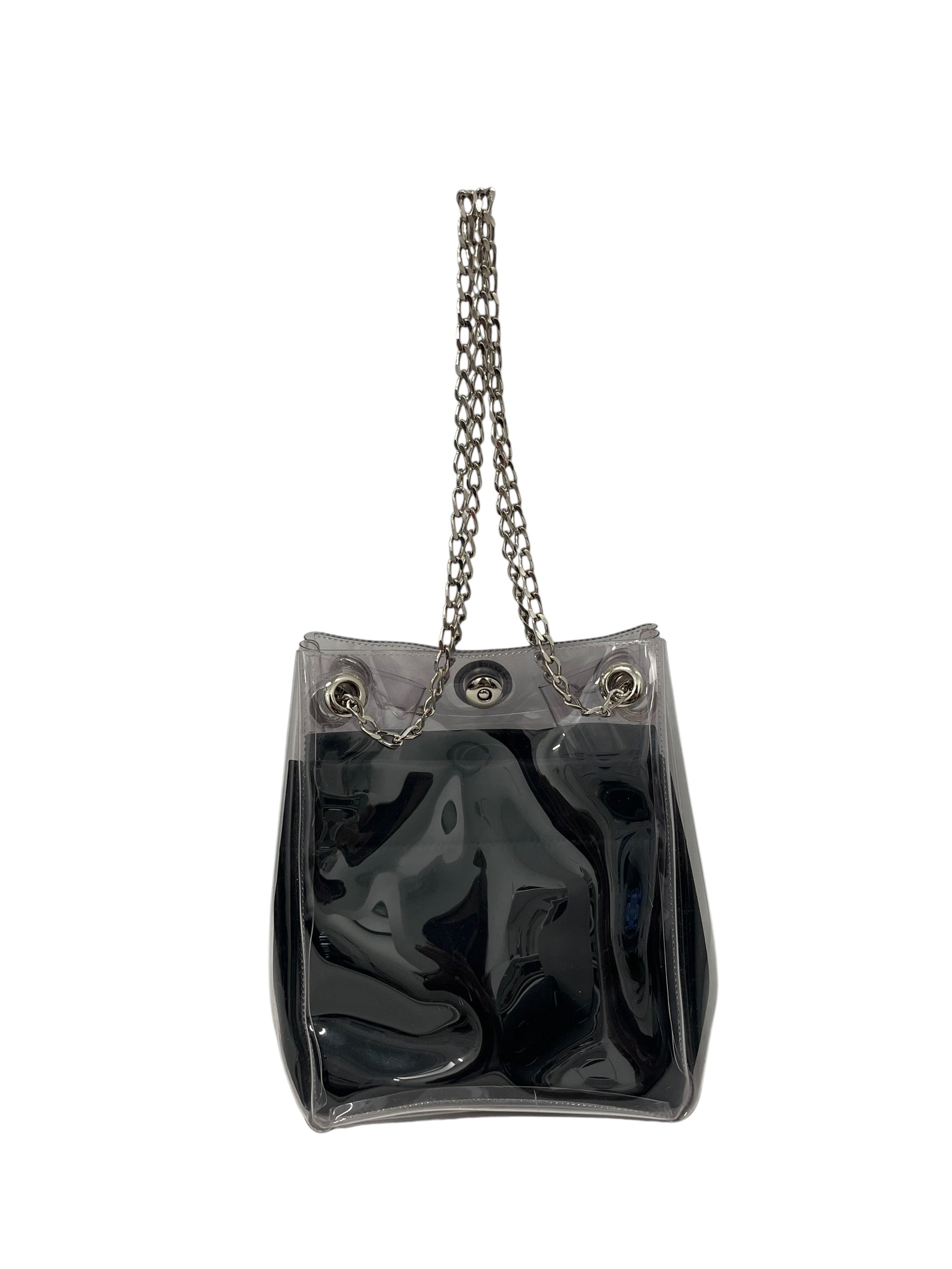 JUNYA WATANABE COMME des GARCONS/Hand Bag/BLK/PVC CHAIN STRAP POUCH view 2
