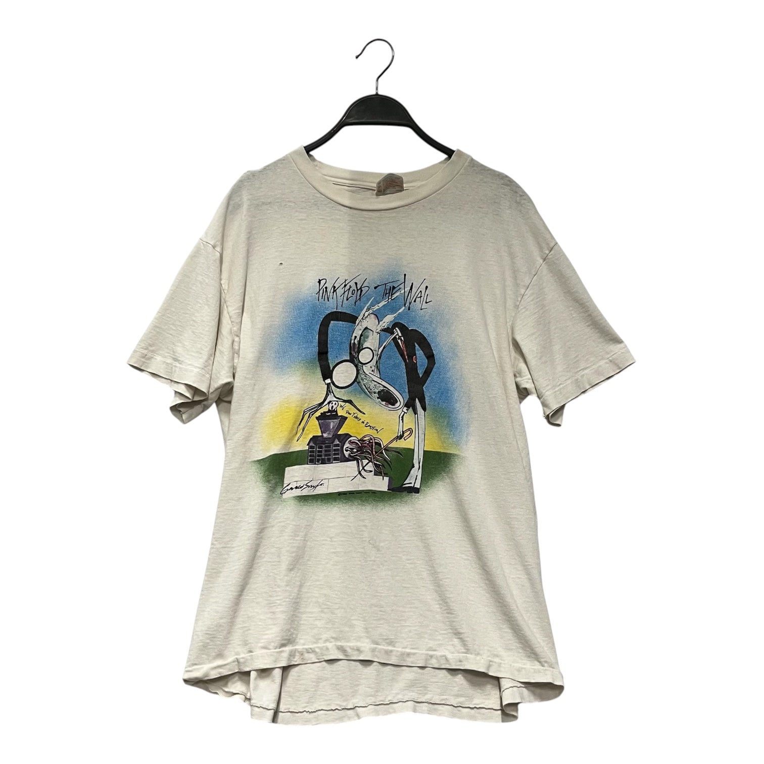 Vintage/T-Shirt/L/Cotton/WHT/the wall