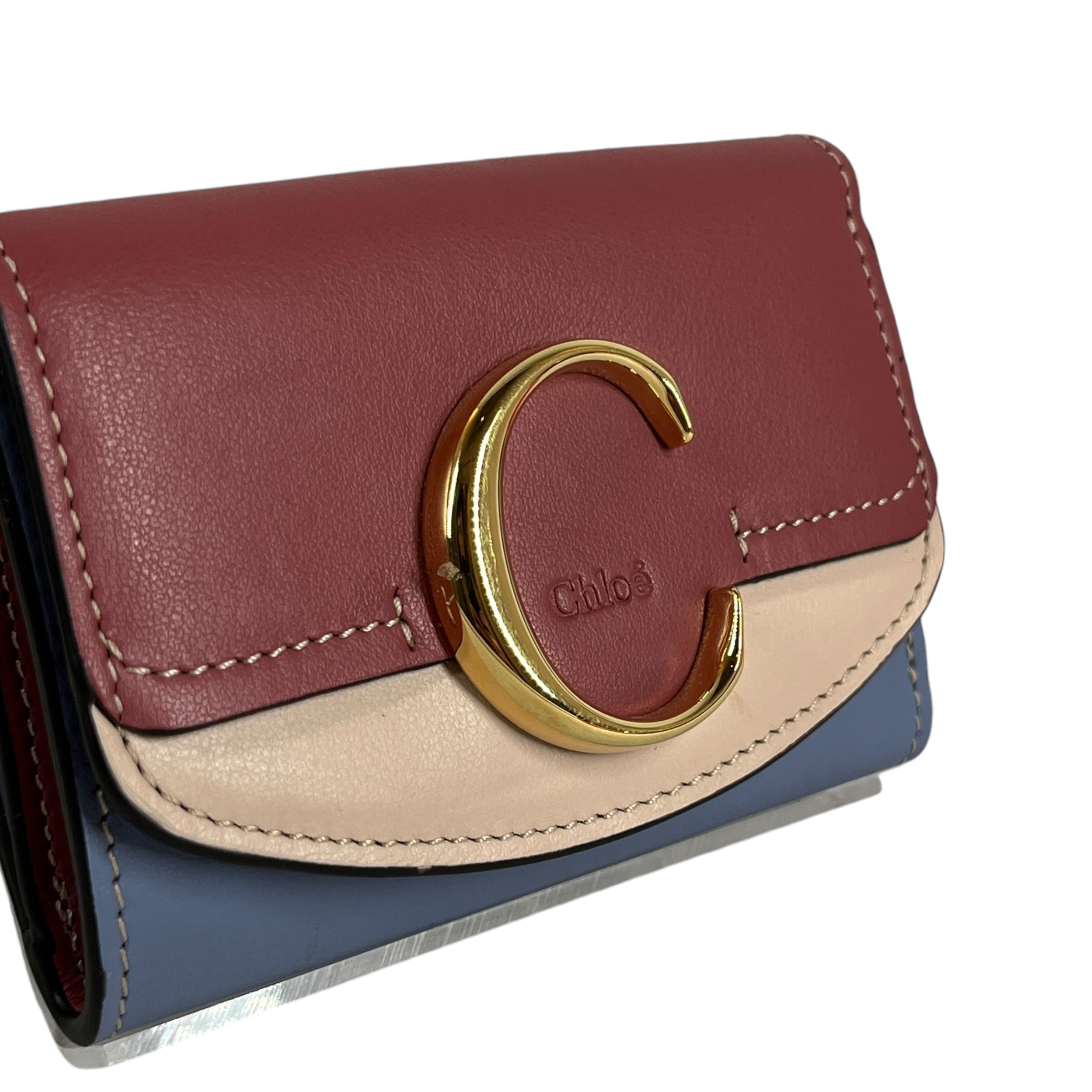 Chloe/Trifold Wallet/Multicolor/Leather/CHC21SP058E196S2/CHC21SP058E196S2 view 3