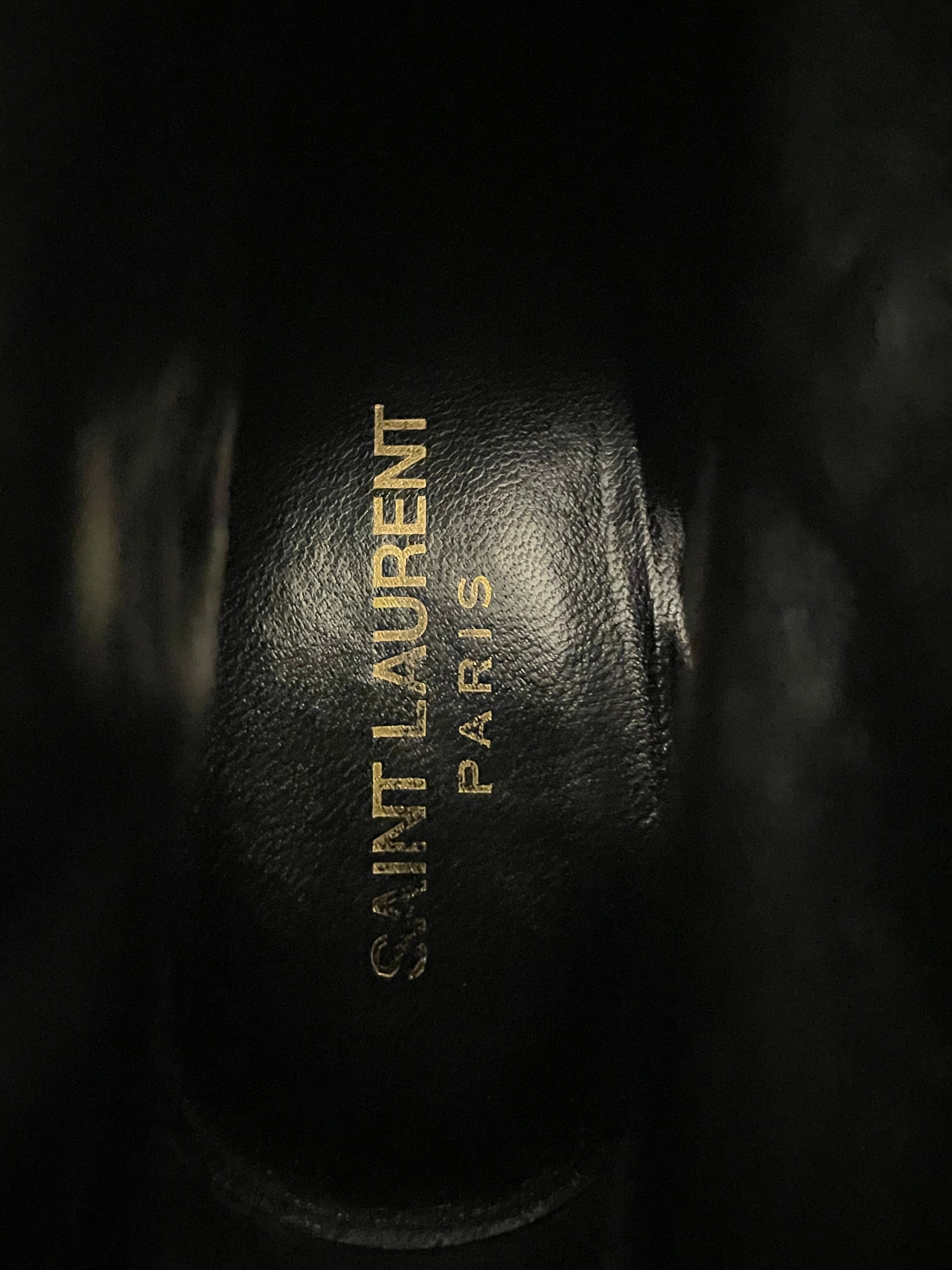 SAINT LAURENT/Booties/EU 38/Suede/BLK/STARS ON SIDE view 3