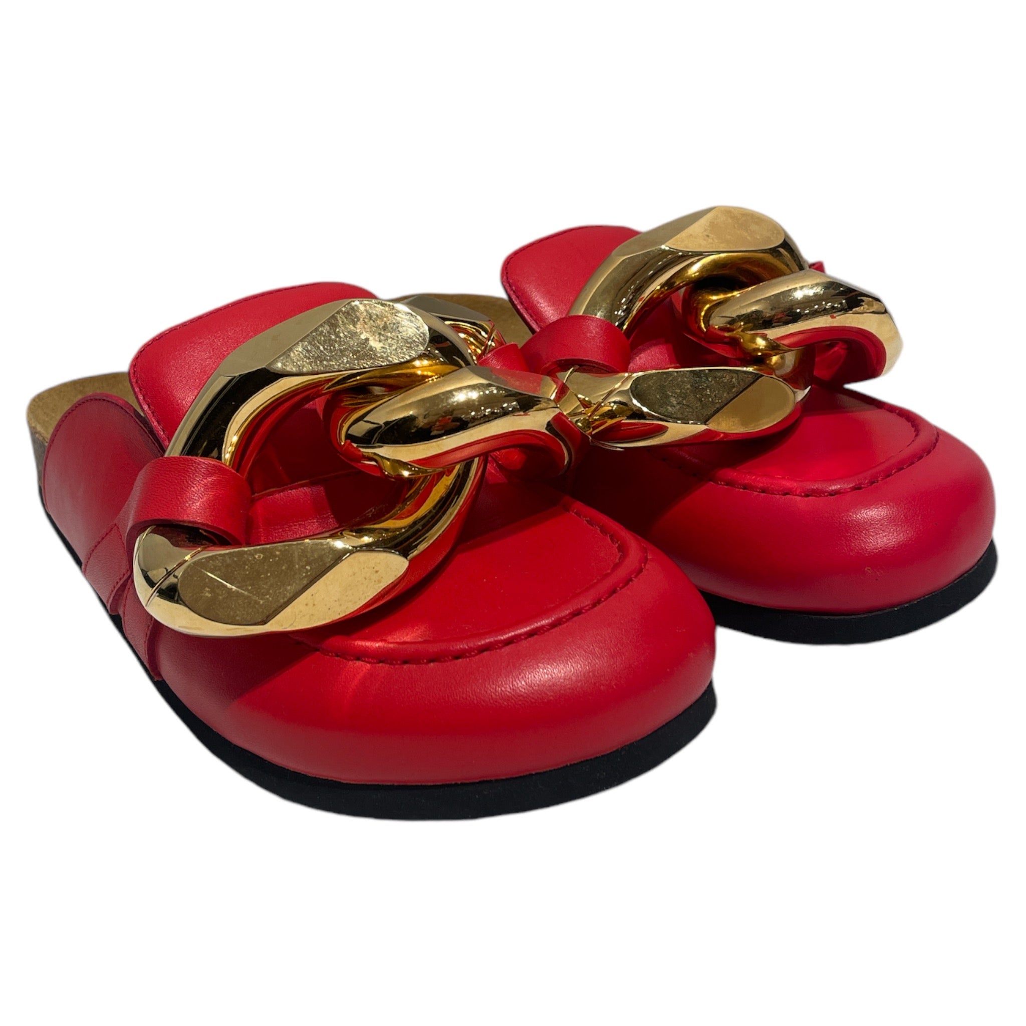 JW ANDERSON(J.W.ANDERSON)/Sandals/Leather/RED/Ankle Strap/JW Anderson Red sandels view 1