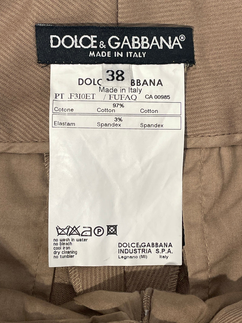 DOLCE&GABBANA/Bottoms/38/Cotton/BEG/