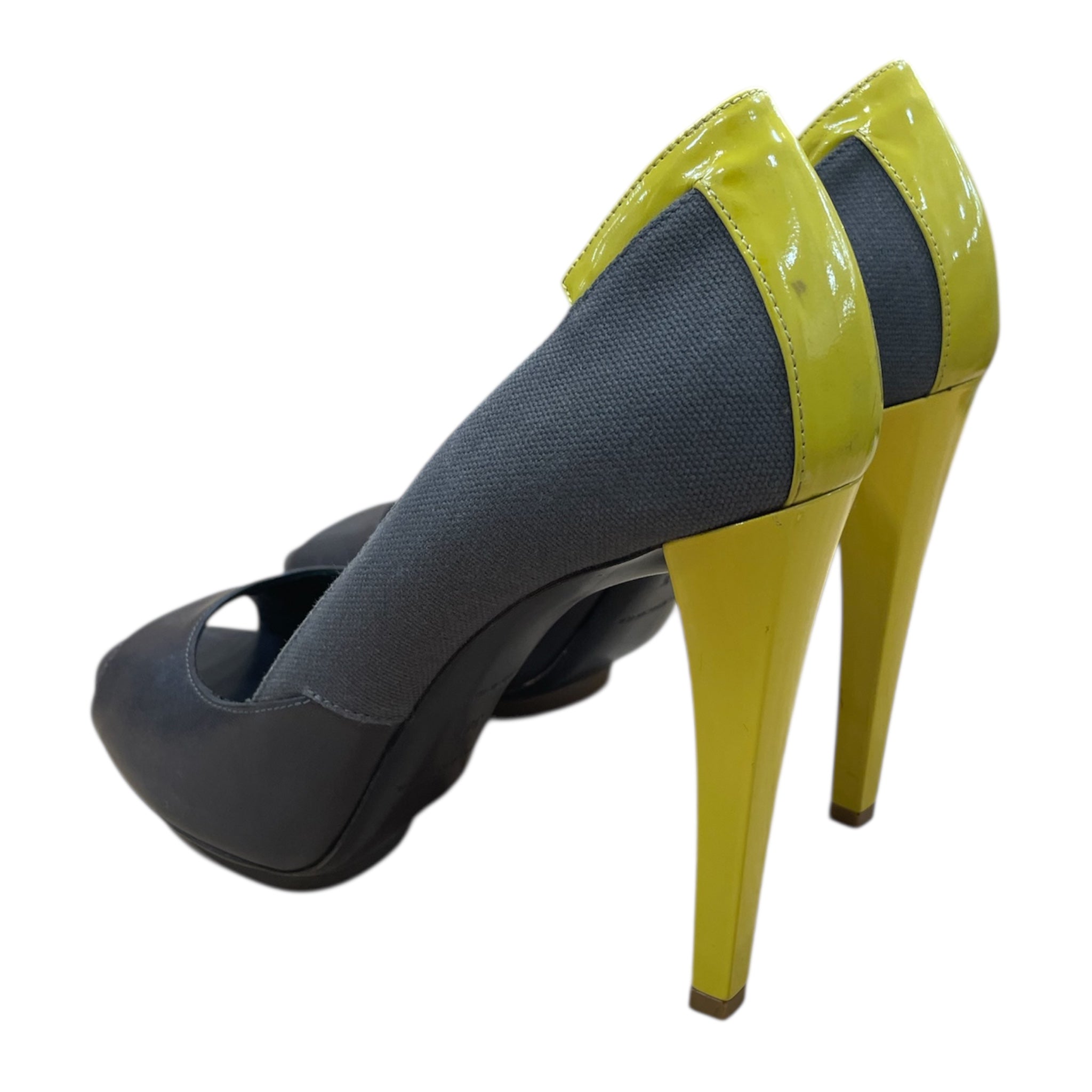 BALENCIAGA/Heels/EU 38.5/Leather/GRY/ view 2