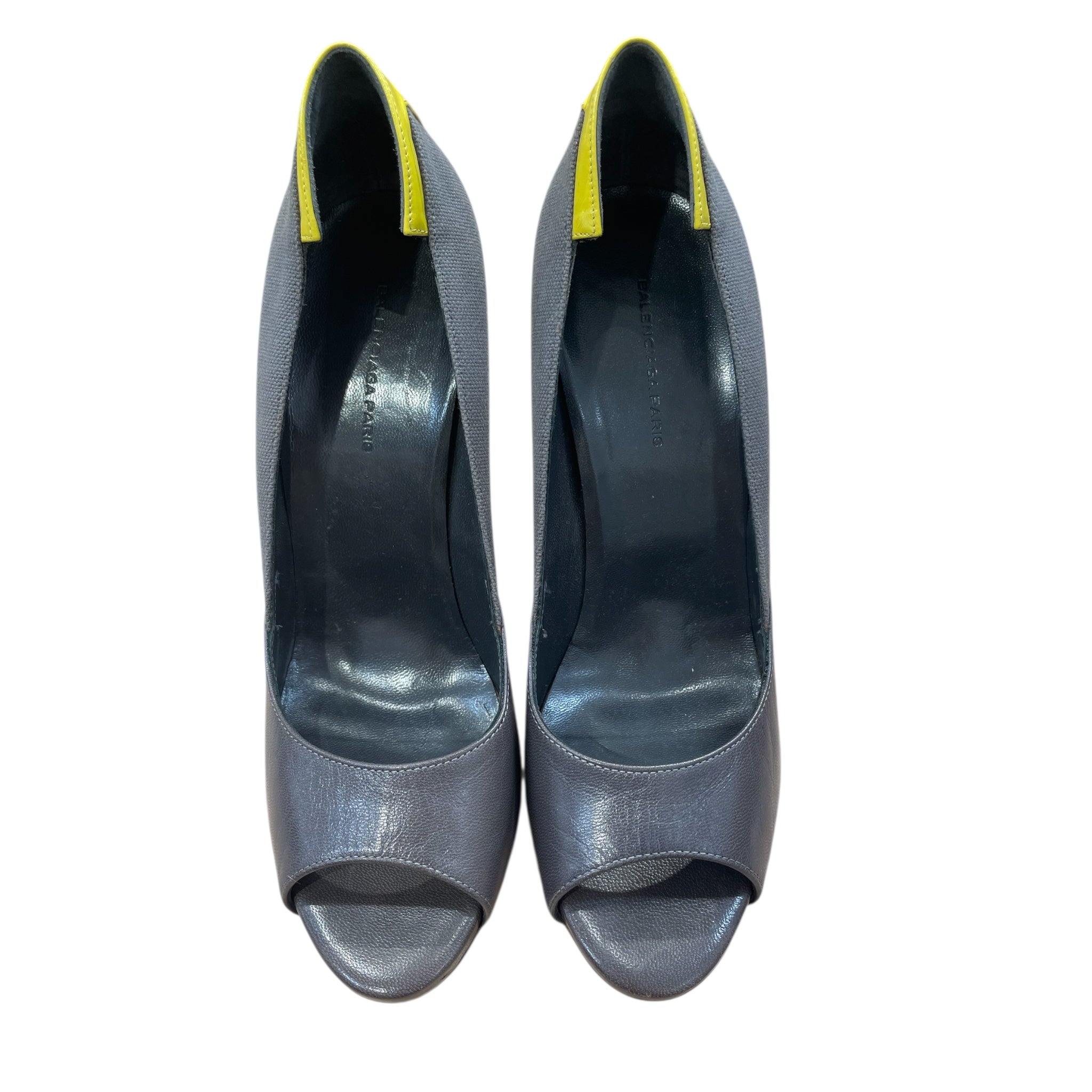 BALENCIAGA/Heels/EU 38.5/Leather/GRY/ view 3