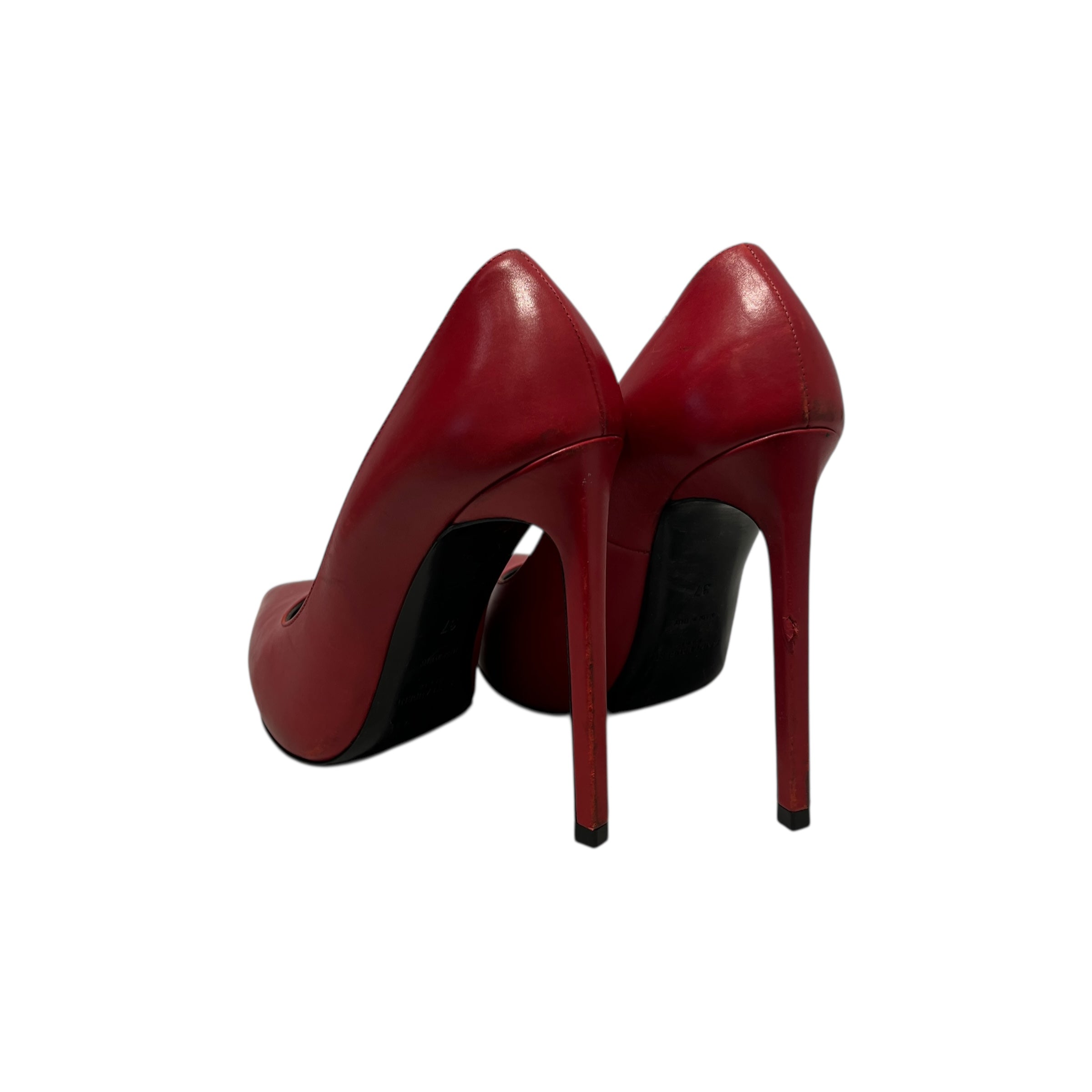 YVES SAINT LAURENT/Heels/EU 37/Leather/RED/ view 2
