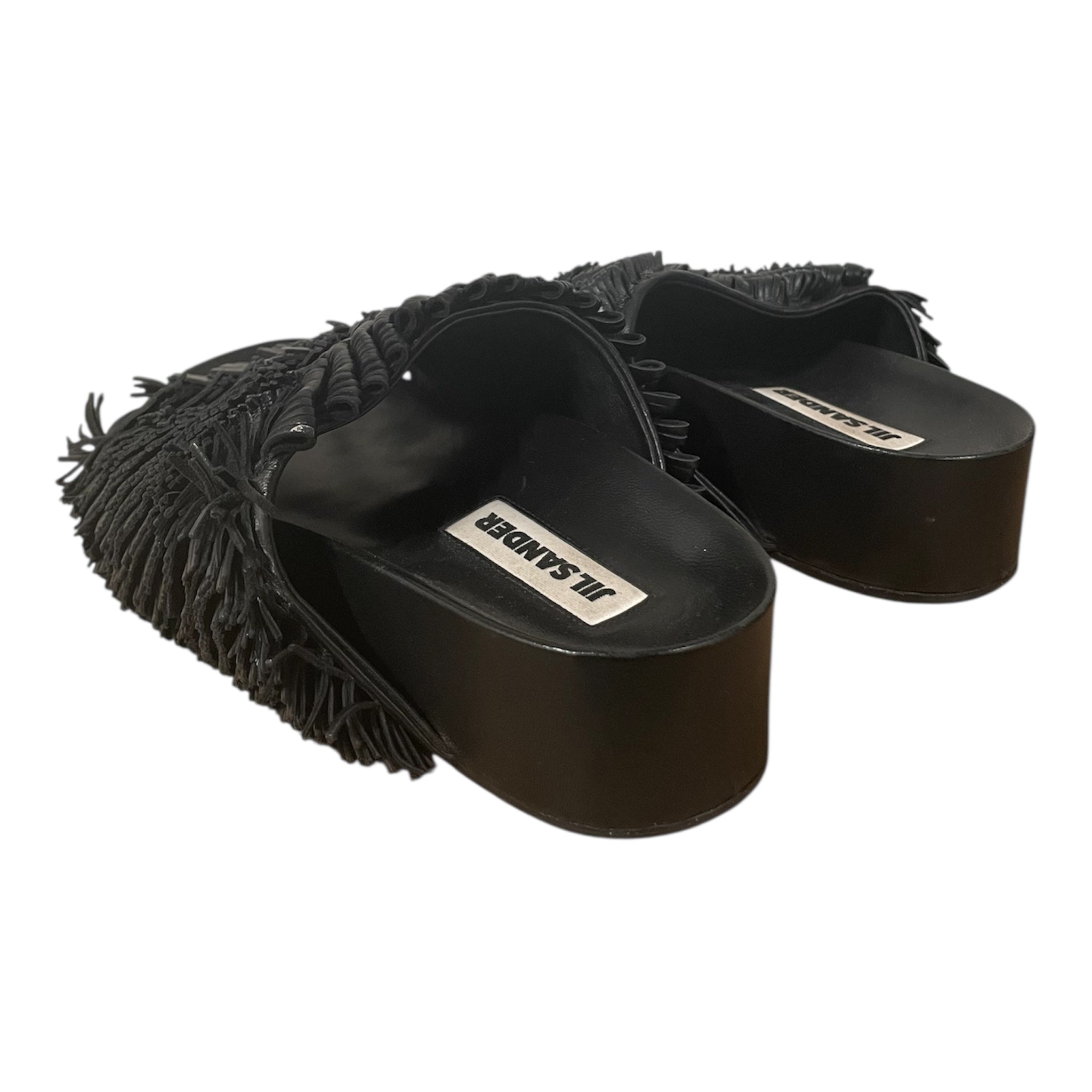 JIL SANDER/Sandals/EU 38/BLK/LEATHER DESIGNS view 2