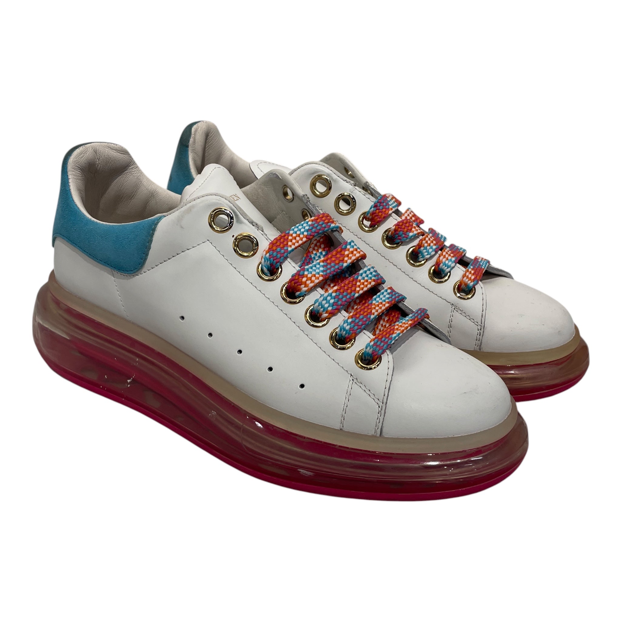 Alexander McQueen/Low-Sneakers/EU 38/Leather/WHT/LARRY OVERSIZED SNEAKER