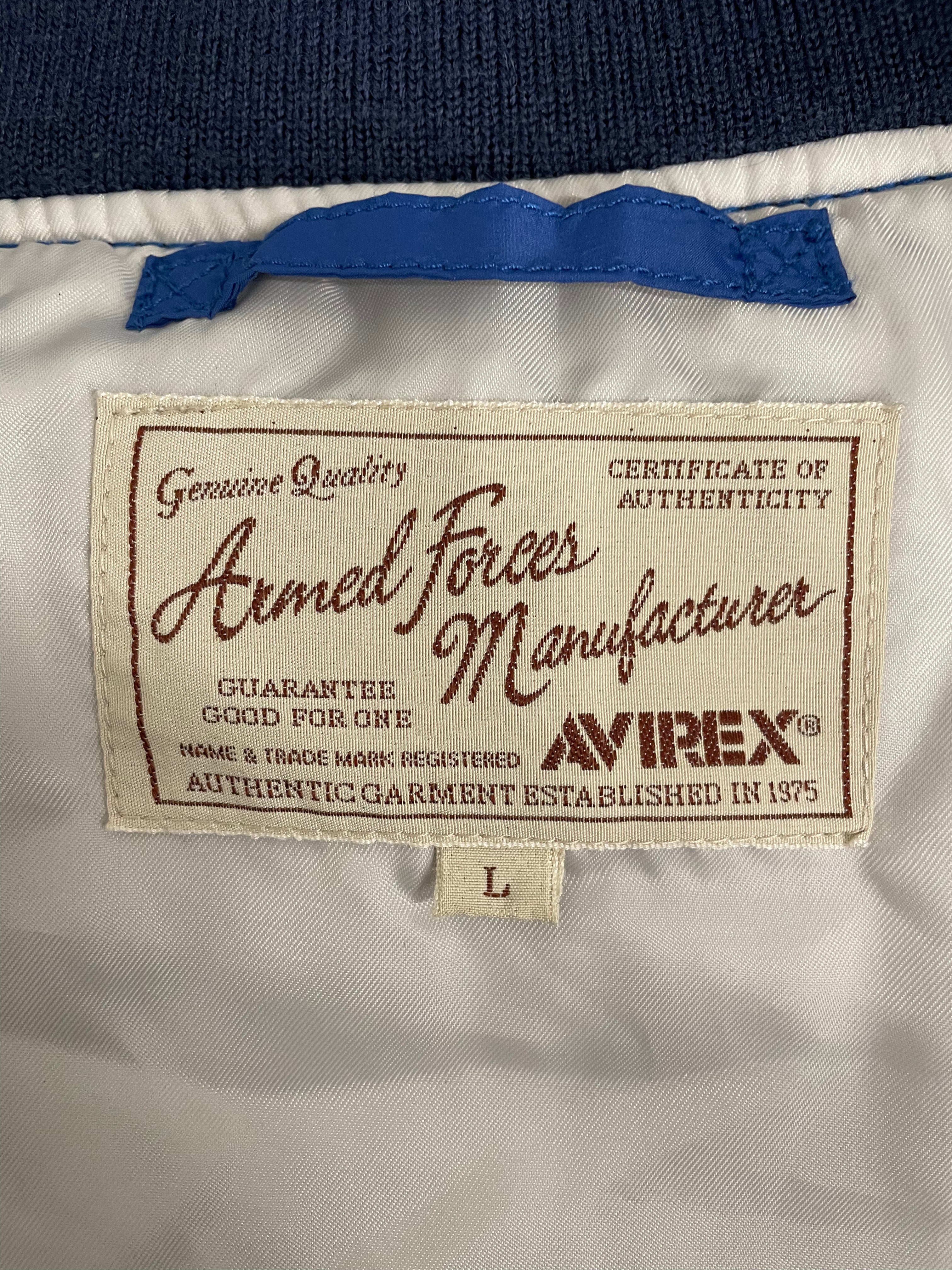 AVIREX/Windbreaker/L/Nylon/BLU/AMERICAN FLAG AND STAR JACKET view 3