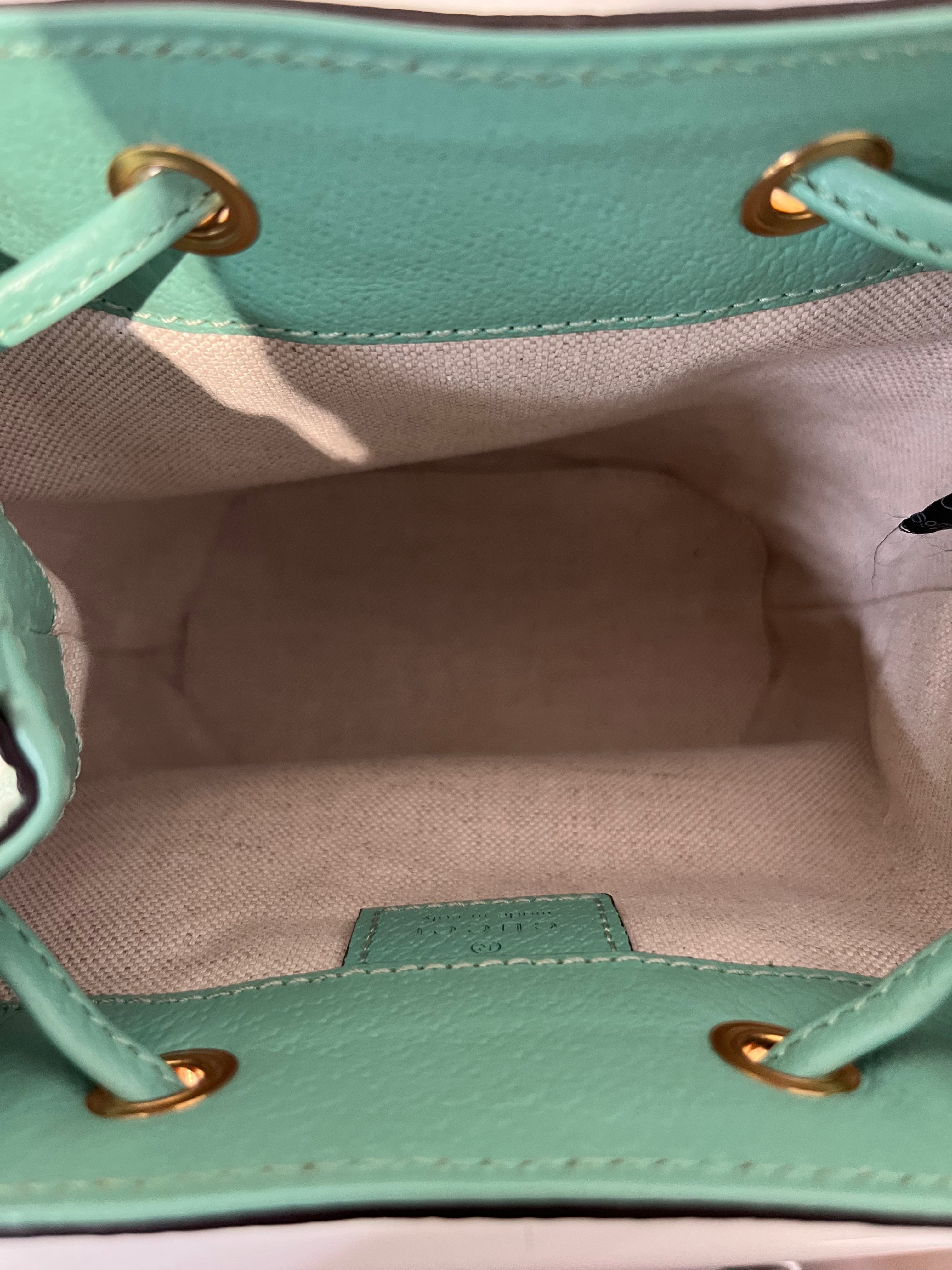 GUCCI/Cross Body Bag/Leather/GRN/550620 MINT BUCKET BAG/GLD GG view 5