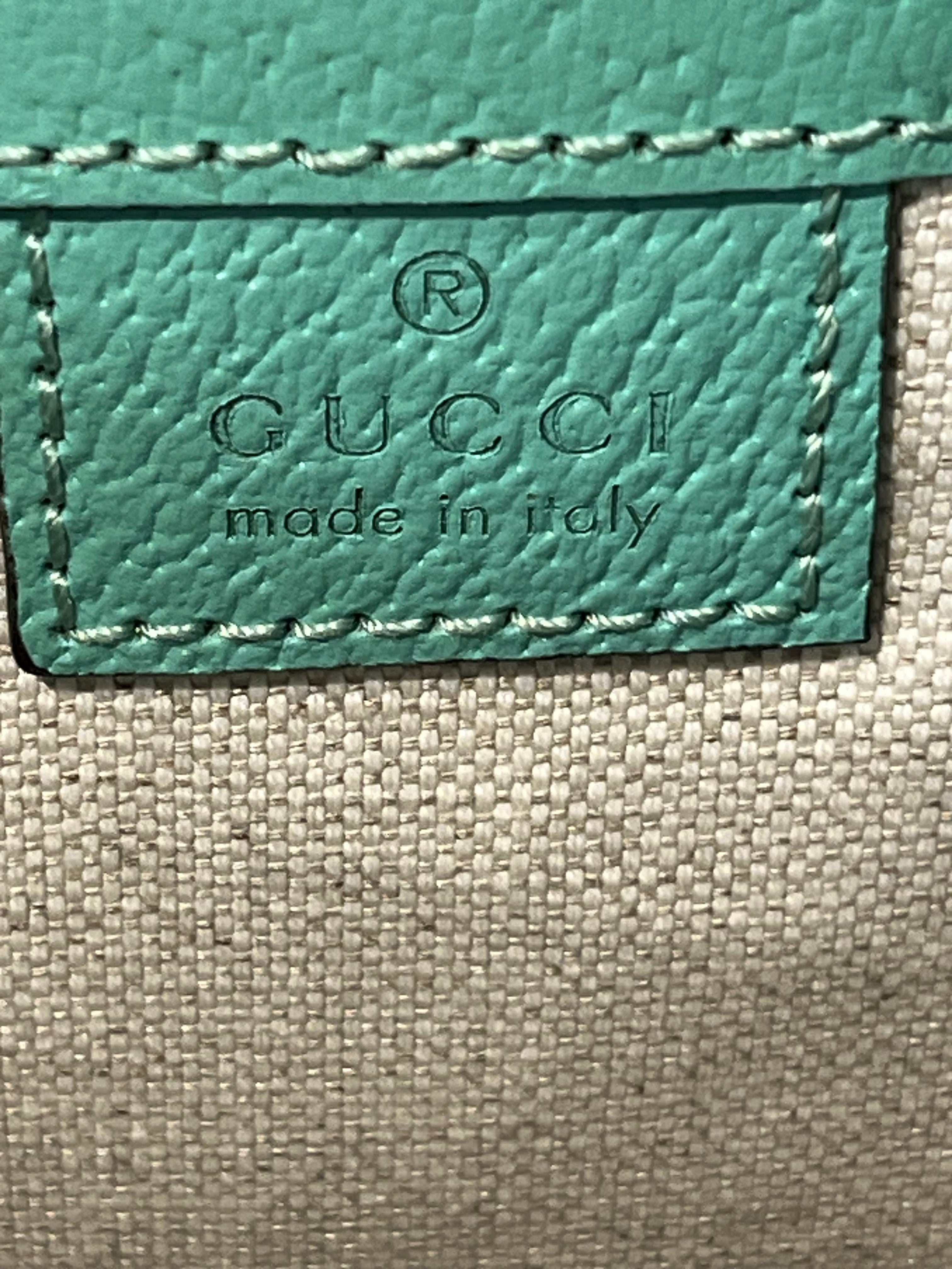 GUCCI/Cross Body Bag/Leather/GRN/550620 MINT BUCKET BAG/GLD GG view 6