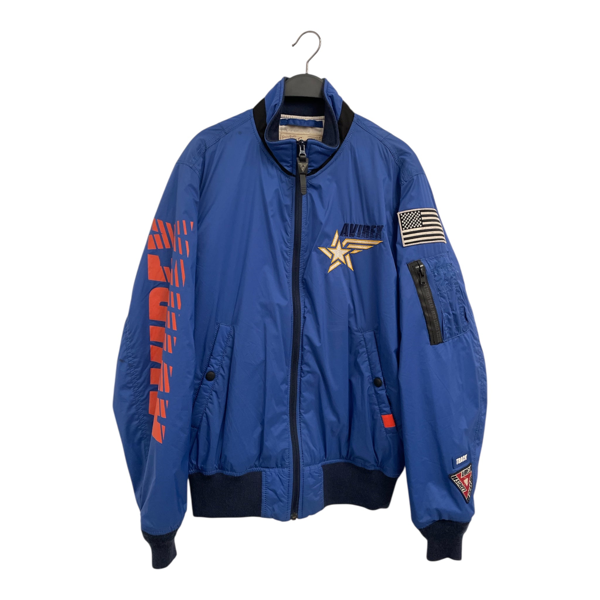 AVIREX/Windbreaker/L/Nylon/BLU/AMERICAN FLAG AND STAR JACKET view 1
