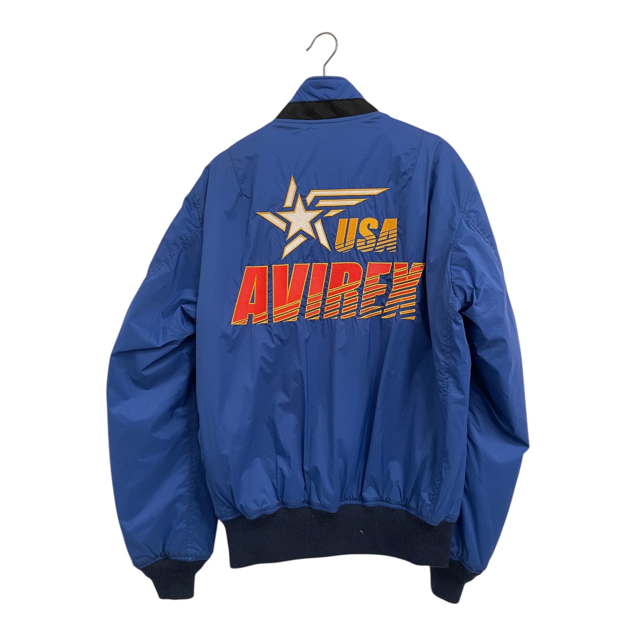 AVIREX/Windbreaker/L/Nylon/BLU/AMERICAN FLAG AND STAR JACKET view 2