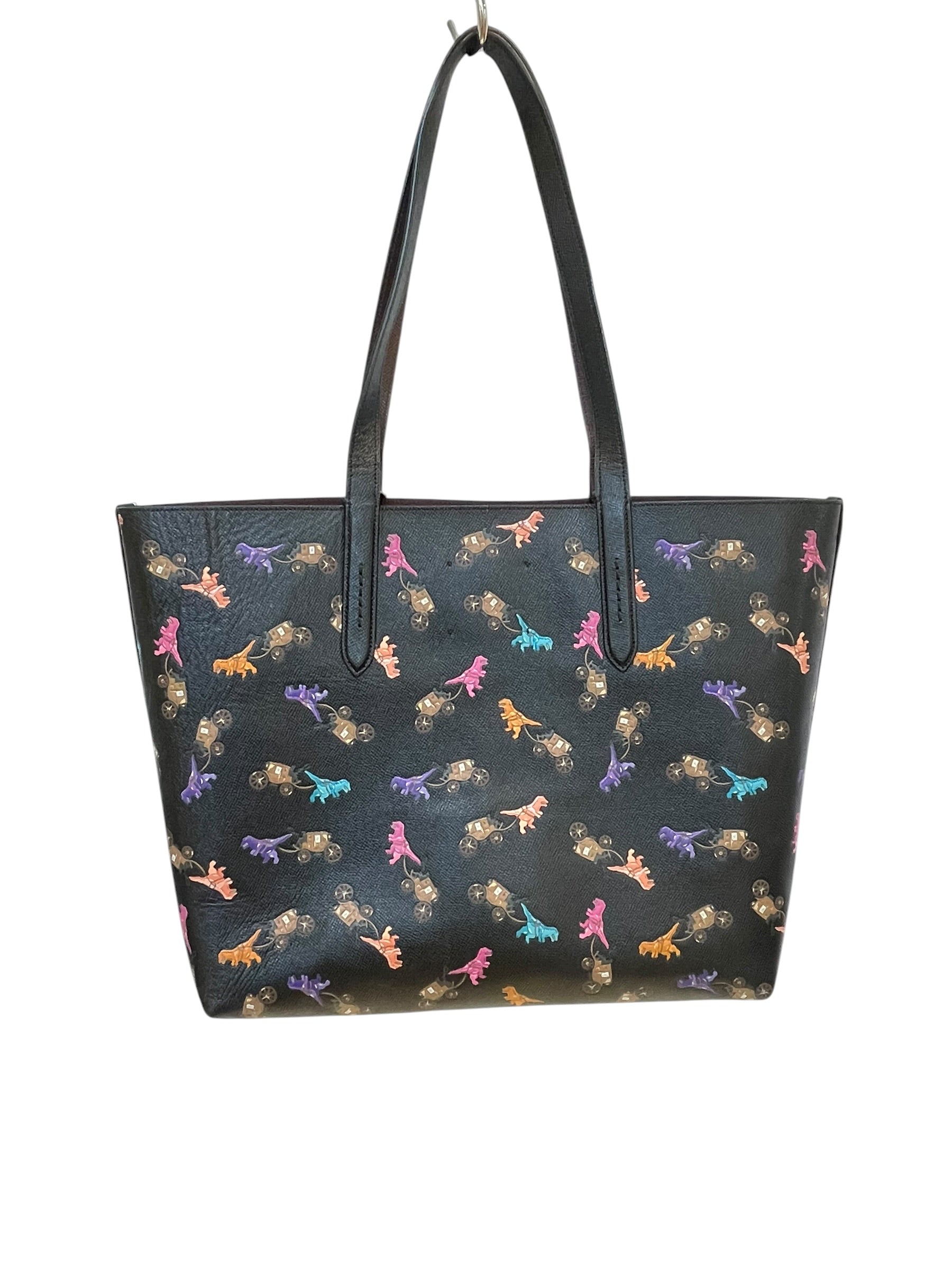 COACH/Tote Bag/All Over Print/Leather/BLK/rexy tote view 2
