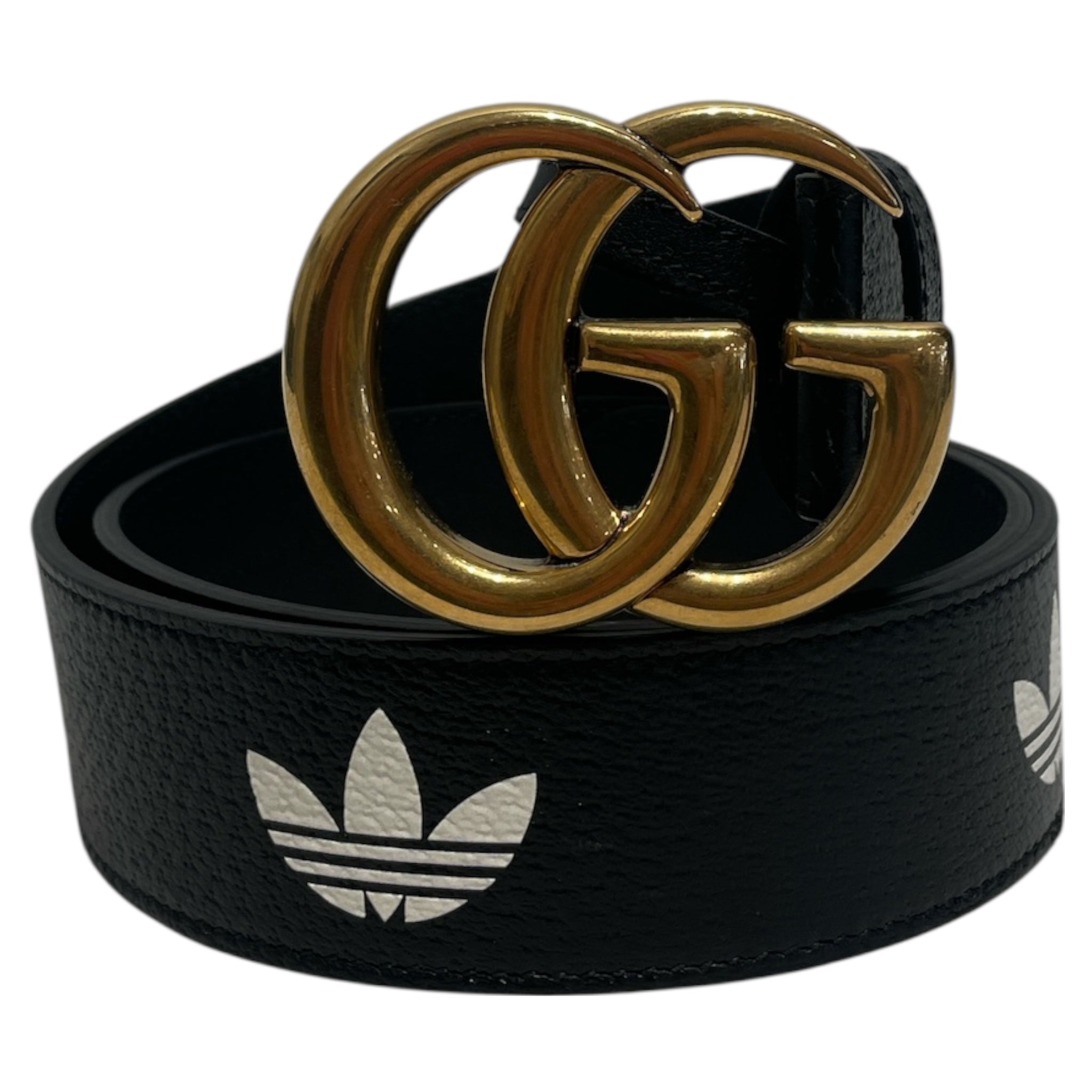 GUCCI/Belt/All Over Print/Leather/BLK/adidas view 1