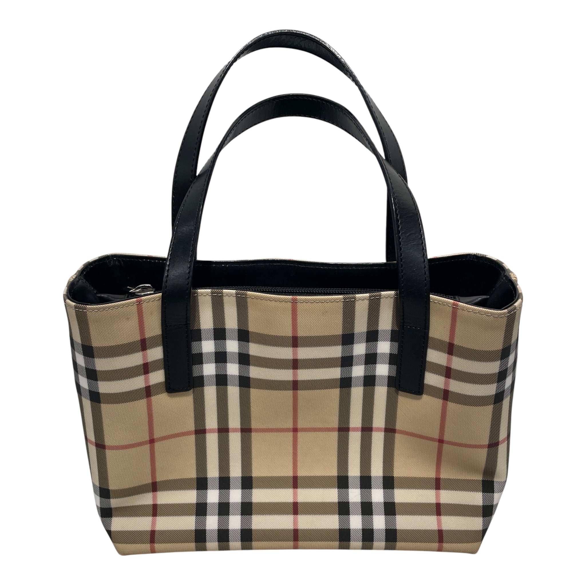 BURBERRY/Hand Bag/Leather/PNK/nova check top handle bag view 1