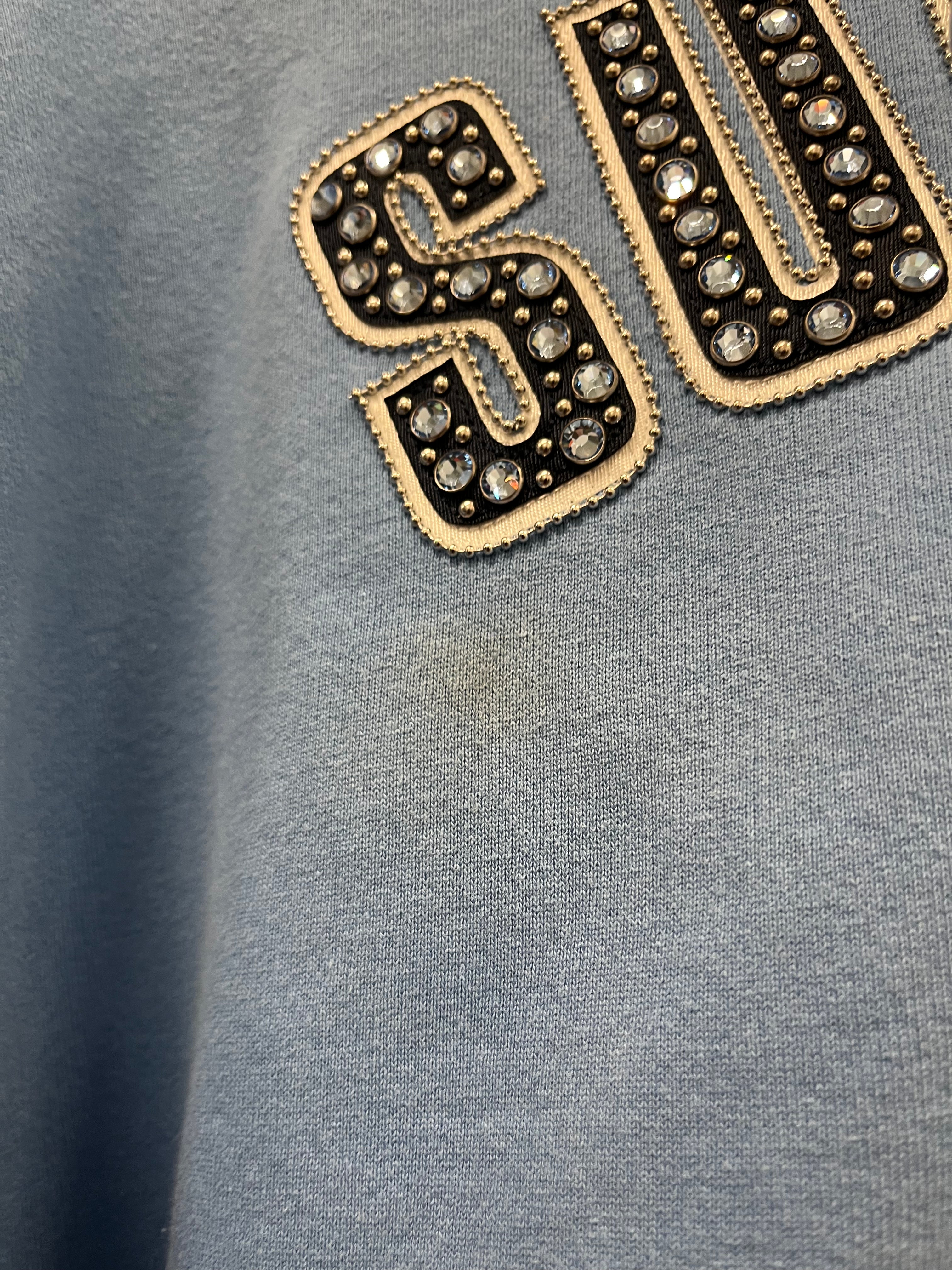 Supreme/b.b.simon/Hoodie/M/Cotton/BLU/RHINESTONE ZIP-UP HOODIE view 5
