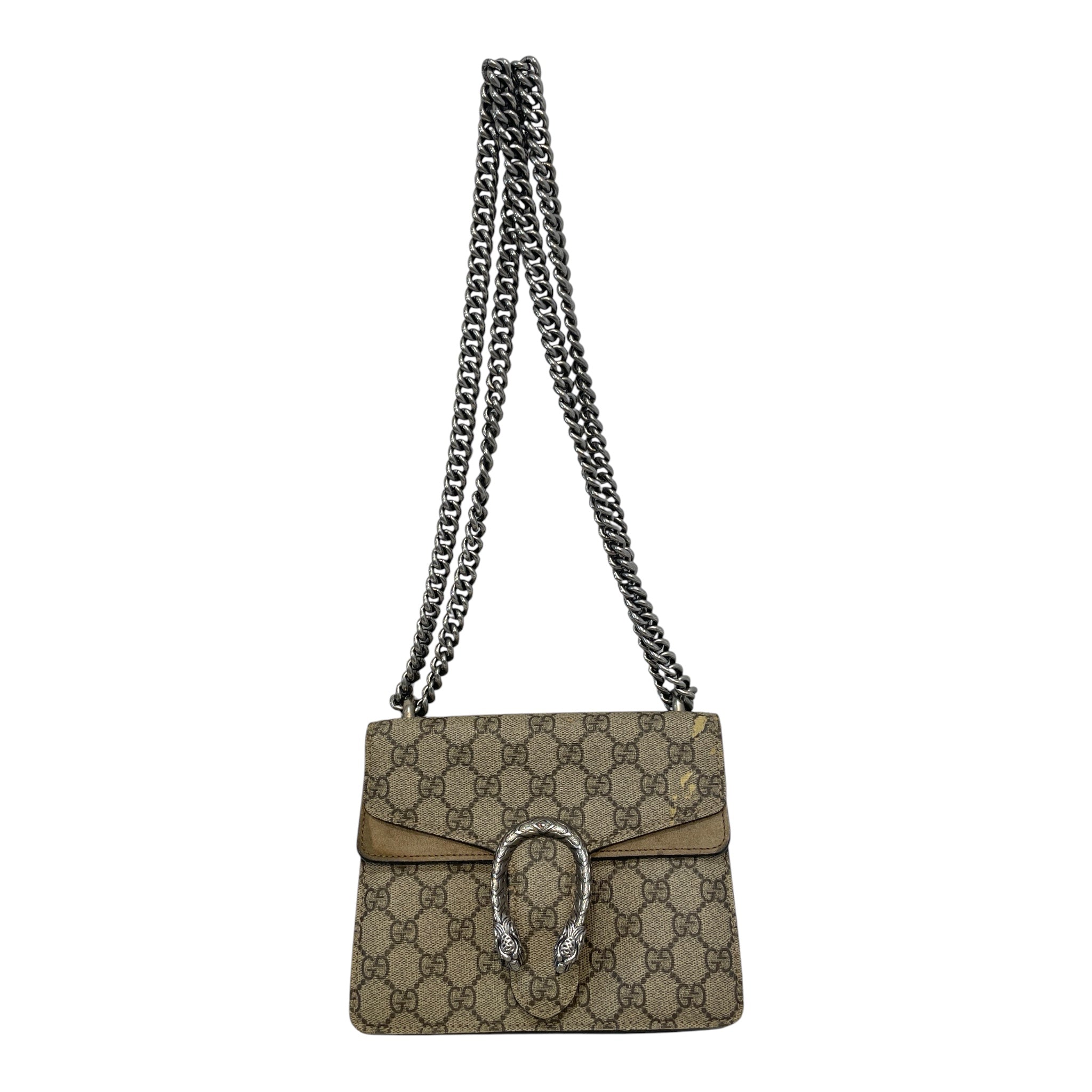 GUCCI/Hand Bag/Monogram/Leather/BEG/GG Supreme Dionysus Mini view 1