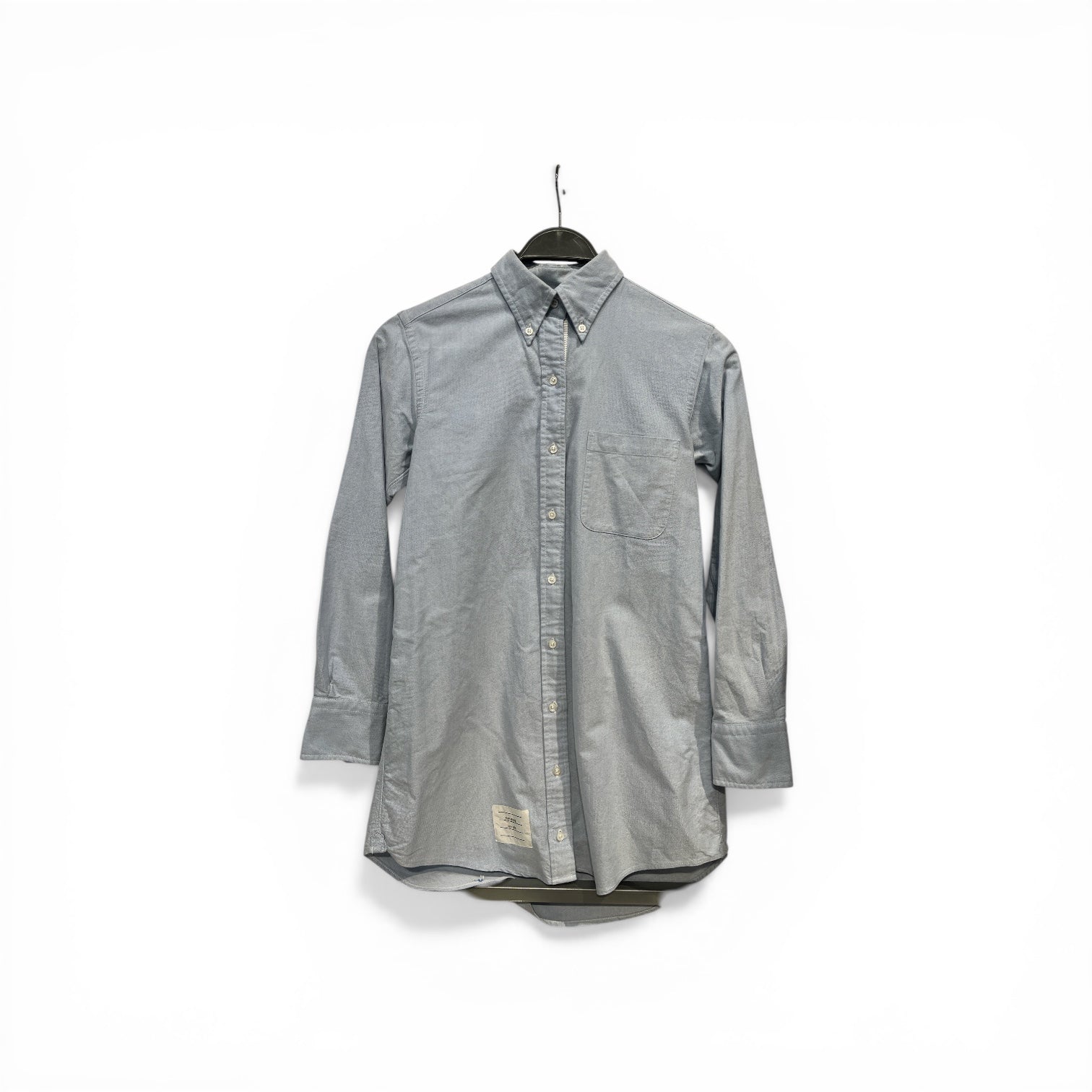 THOM BROWNE. NEW YORK/LS Shirt/M/Cotton/IDG/light blue button up view 1