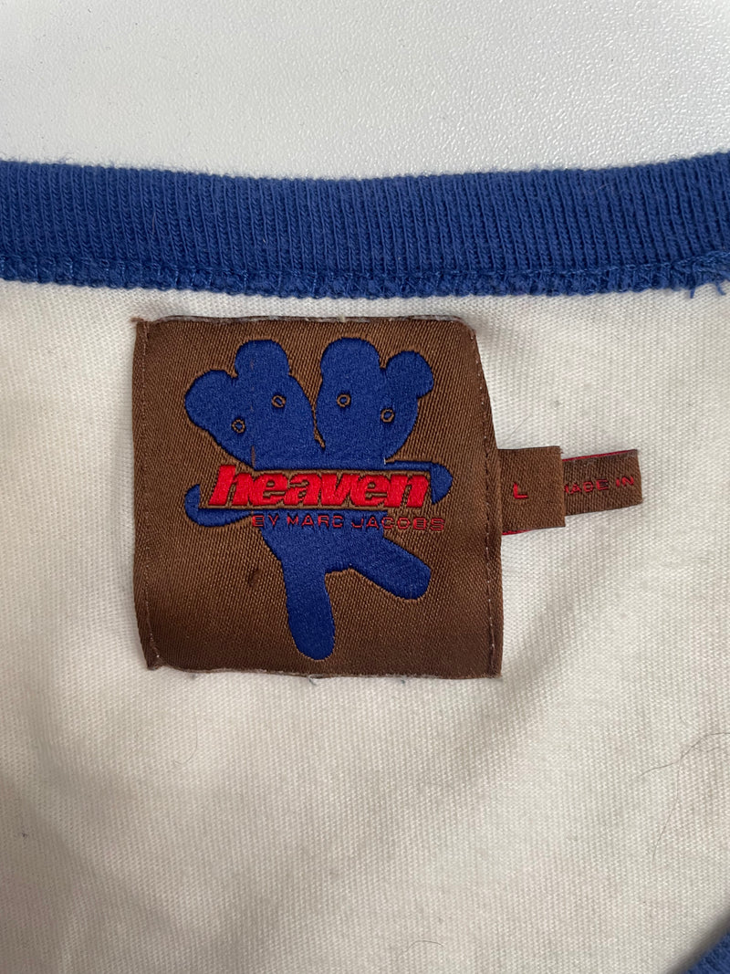 Heaven By Marc Jacobs/T-Shirt/L/Cotton/WHT/BLUE TEDDY | BLUE STRIPE
