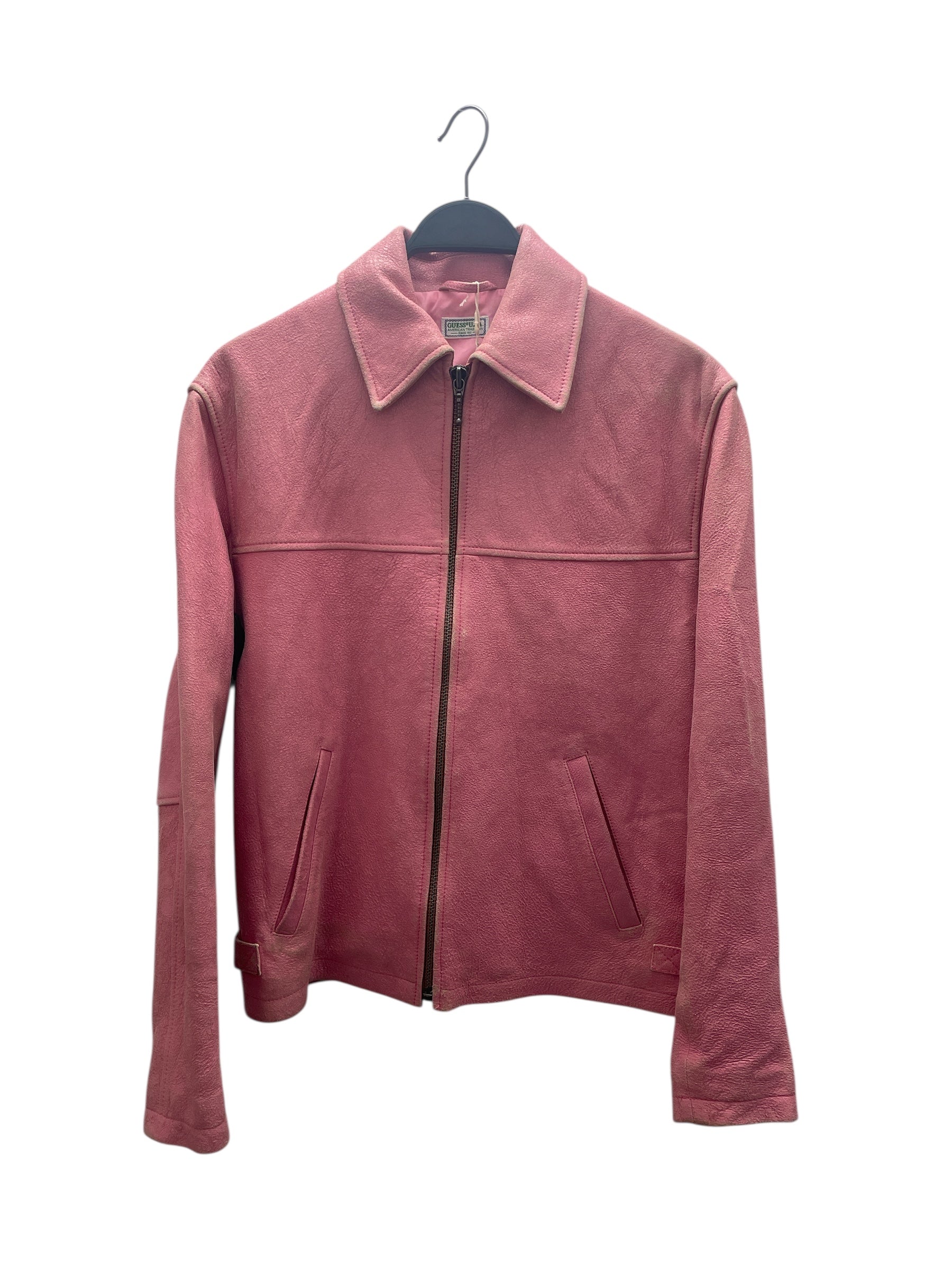 GUESS/Leather Jkt/XS/Leather/PNK/LAMB LEATHER view 1