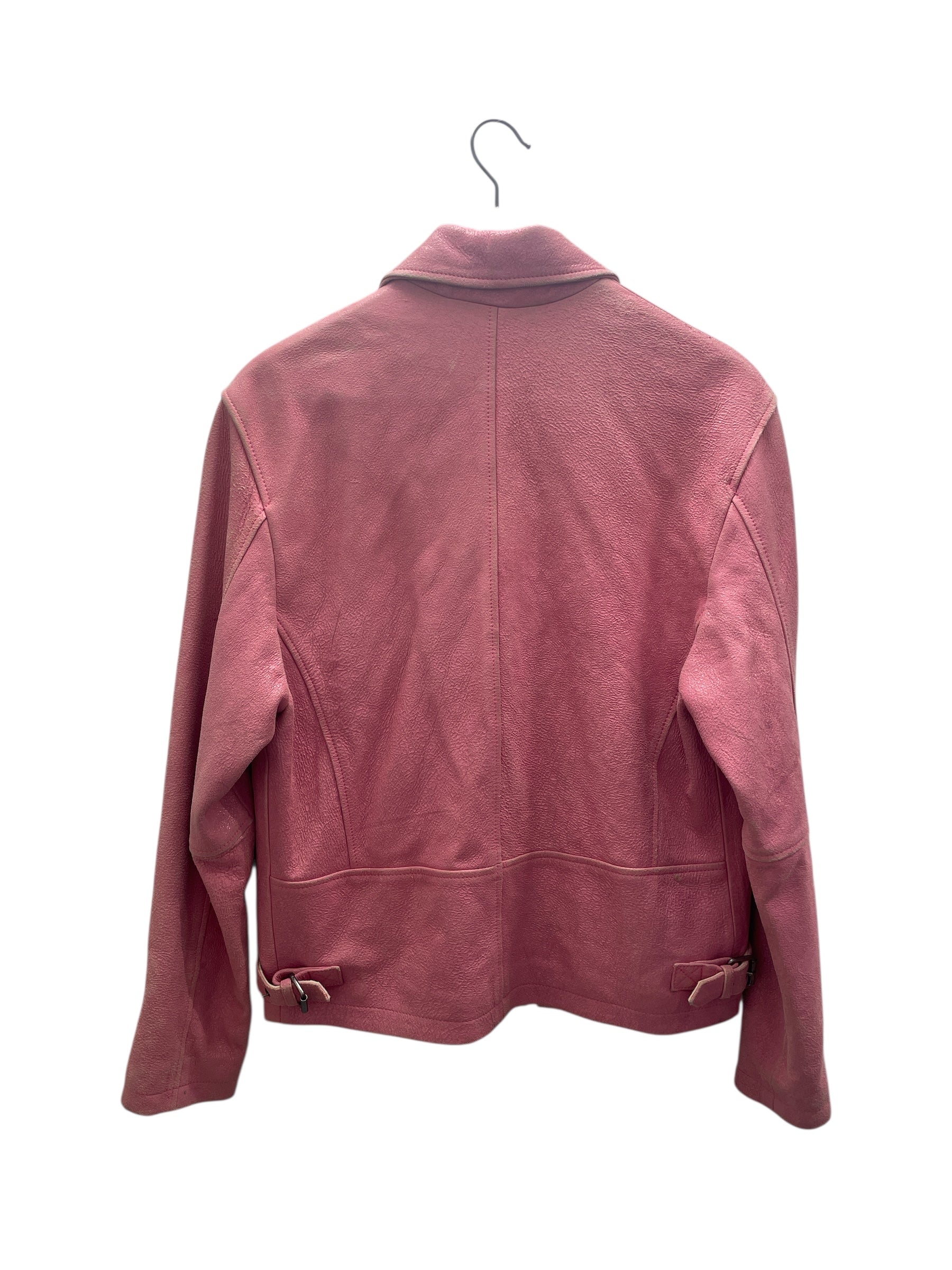 GUESS/Leather Jkt/XS/Leather/PNK/LAMB LEATHER view 2