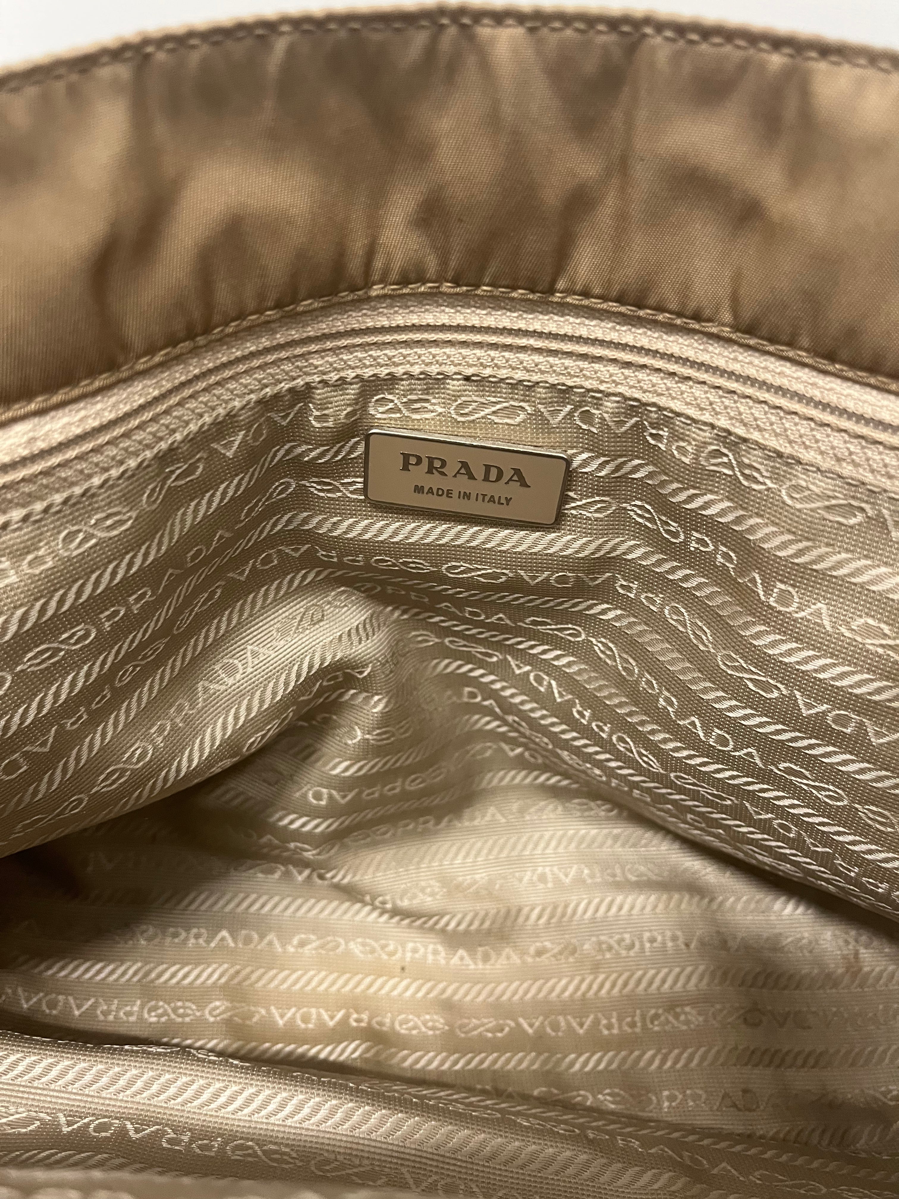 PRADA/Hand Bag/Nylon/BEG/TESSUTO TOP HANDLE view 4