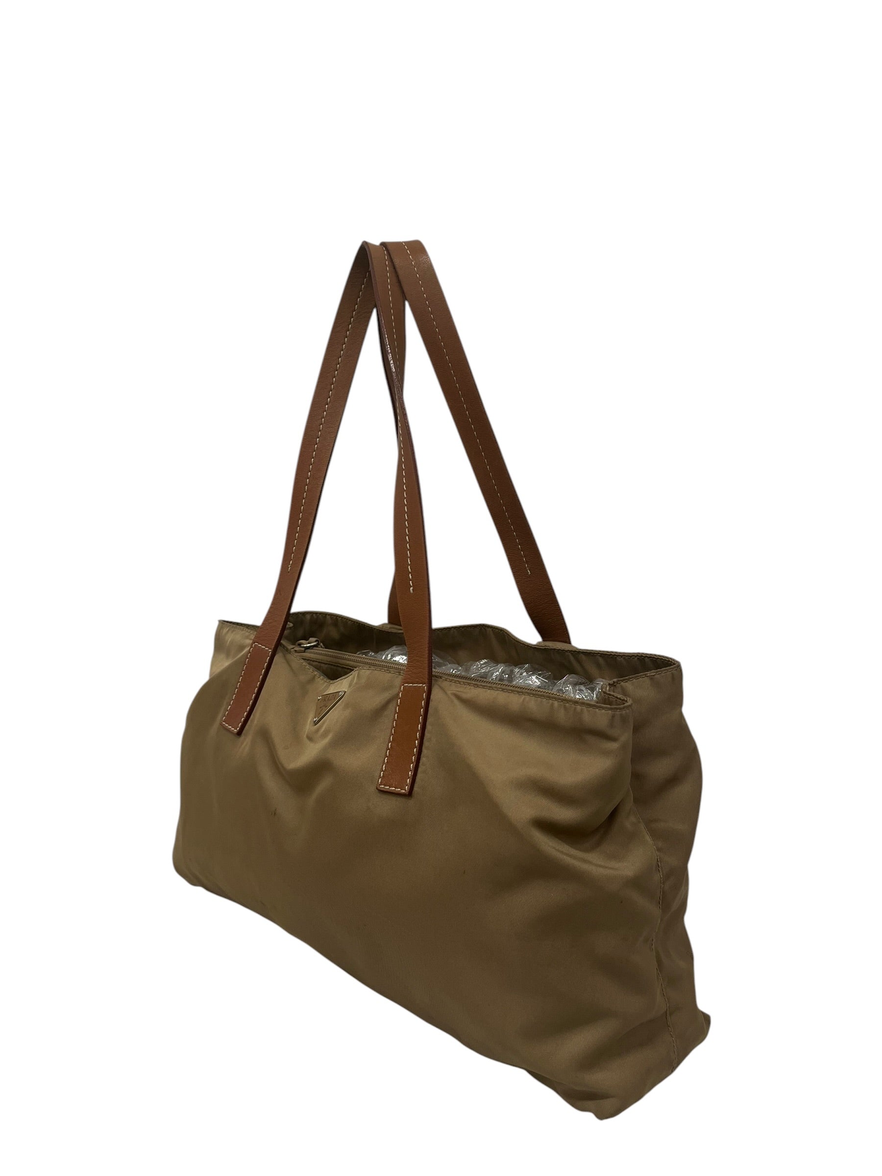 PRADA/Hand Bag/Nylon/BEG/TESSUTO TOP HANDLE view 3