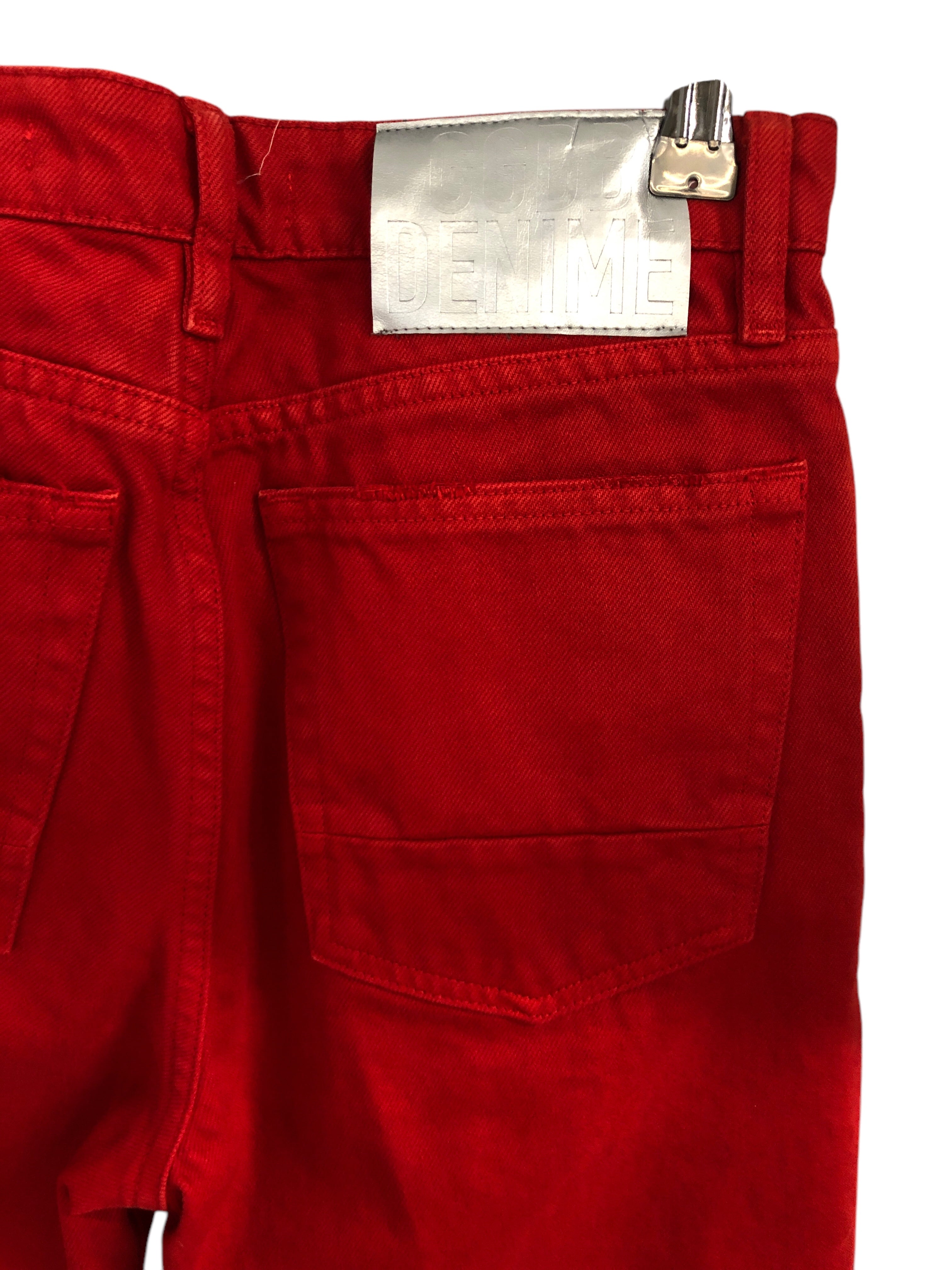 GOLDEN GOOSE/Straight Pants/25/Cotton/RED/Silver Tag view 4